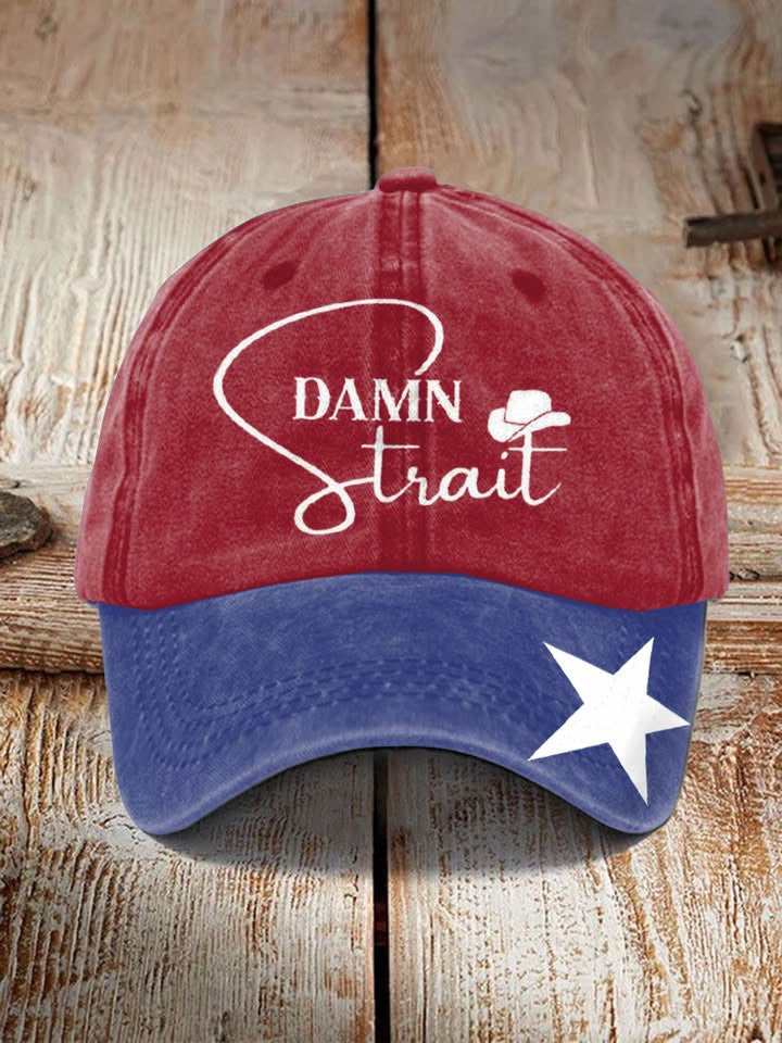 Texans Damn Strait Hat Country Music Fan Legend George Strait Hat Gifts For Fans