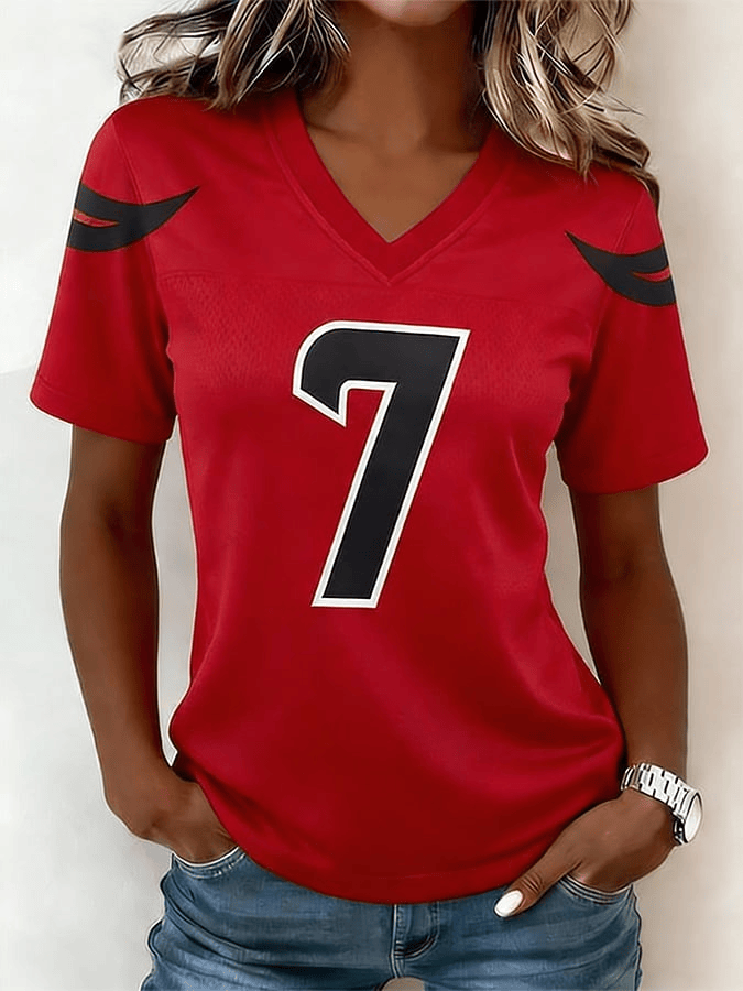Texans Football 7 V-Neck T-Shirt Game Day Merch Houston Pride Clothing Football Lovers Gifts