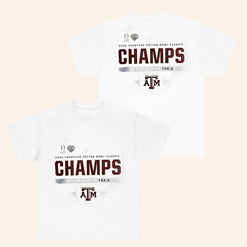 Texas A And M Football 2026 Cotton Bowl Champions Playoff T-Shirt Fan Merch Gifts For Him Texas A And M Football 2026 Cotton Bowl Champions Playoff T-Shirt Fan Merch Gifts For Him