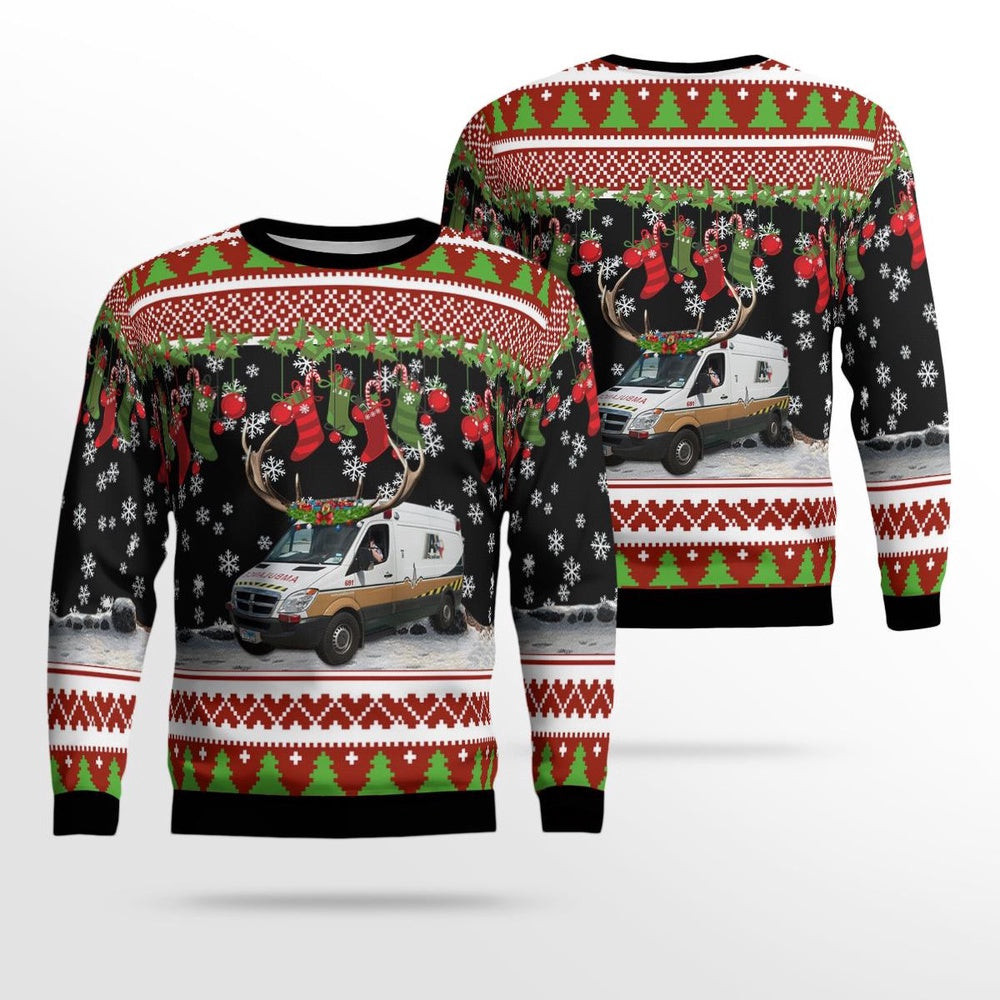 Texas Acadian Ambulance AOP Christmas Unisex Sweater Unisex Christmas Gift