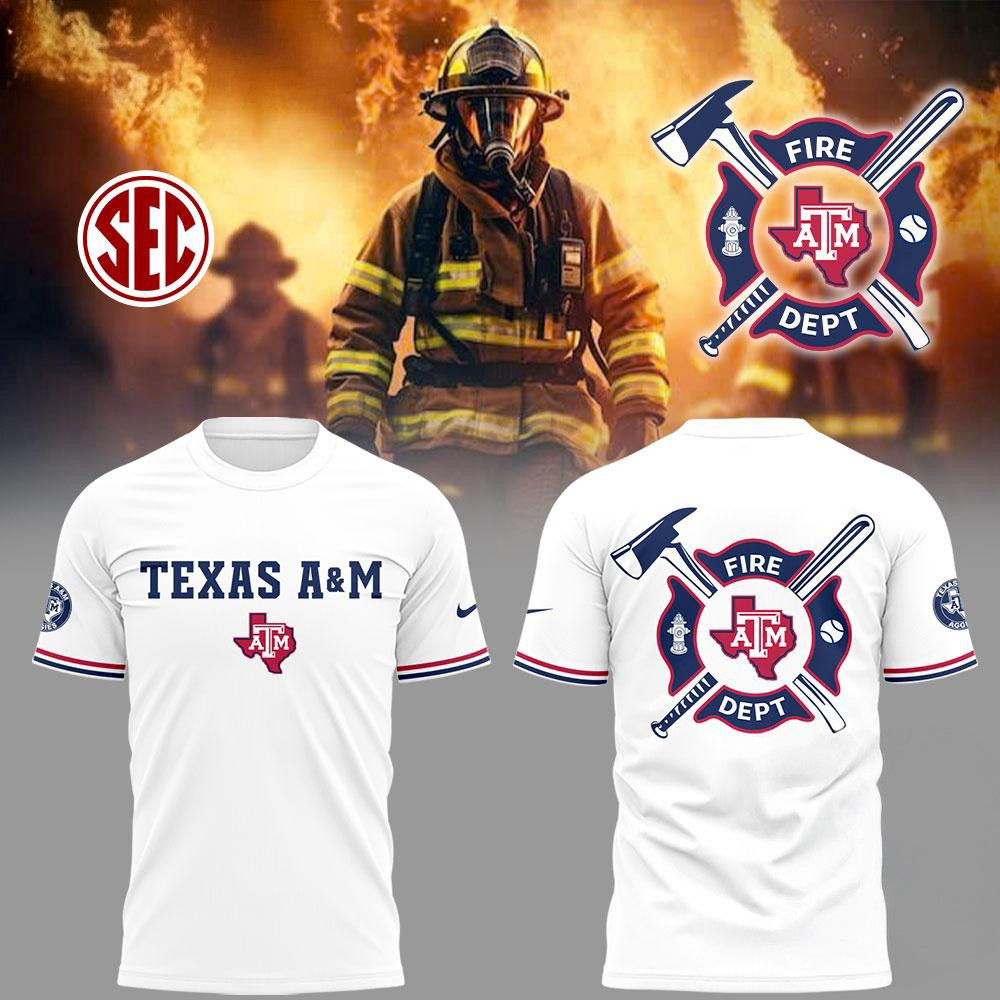 Texas AM Aggies Baseball x Firefighter Appreciation Night Shirt Gifts For Baseball Lovers