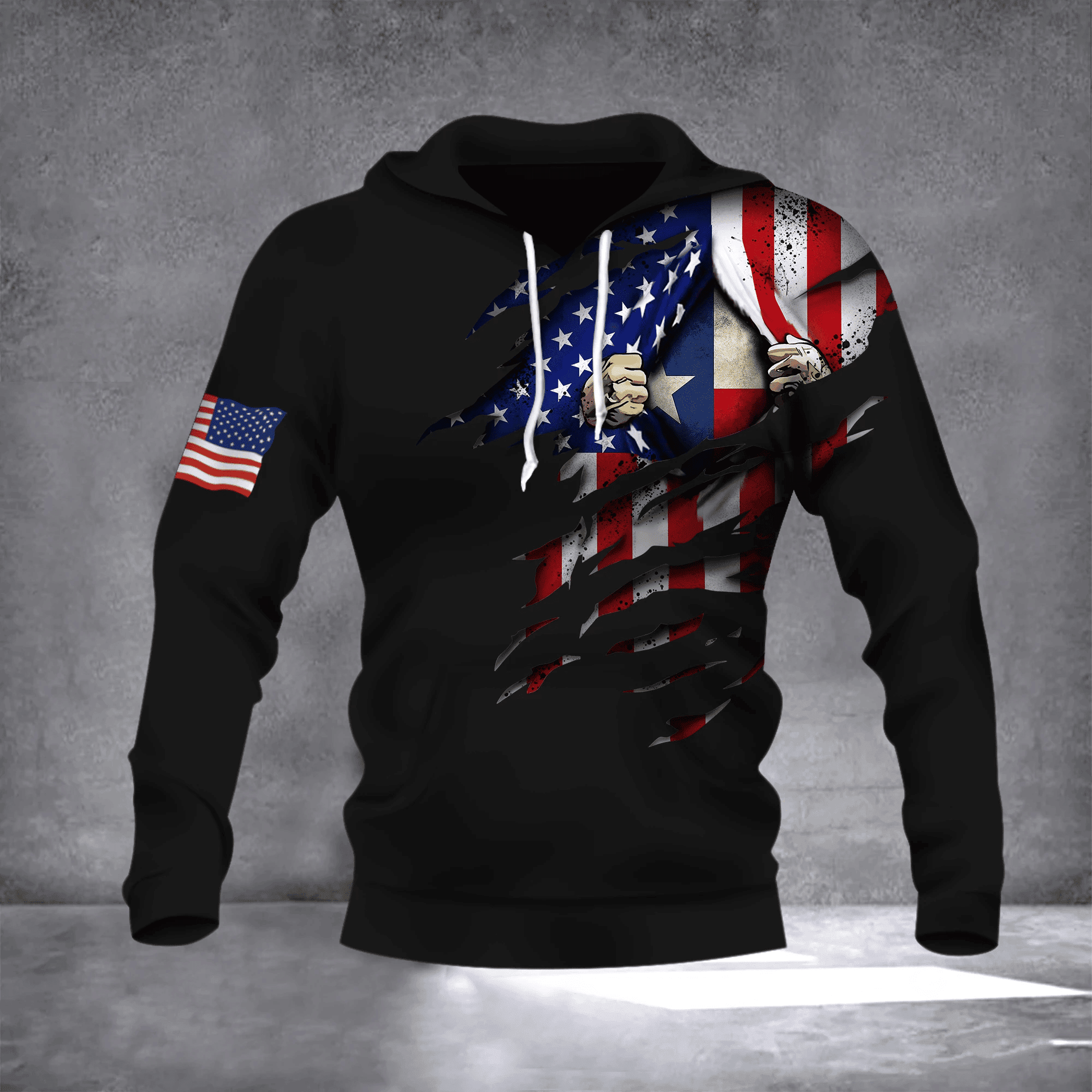 Texas American Flag Hoodie Gift For Patriot Veterans Days Merch