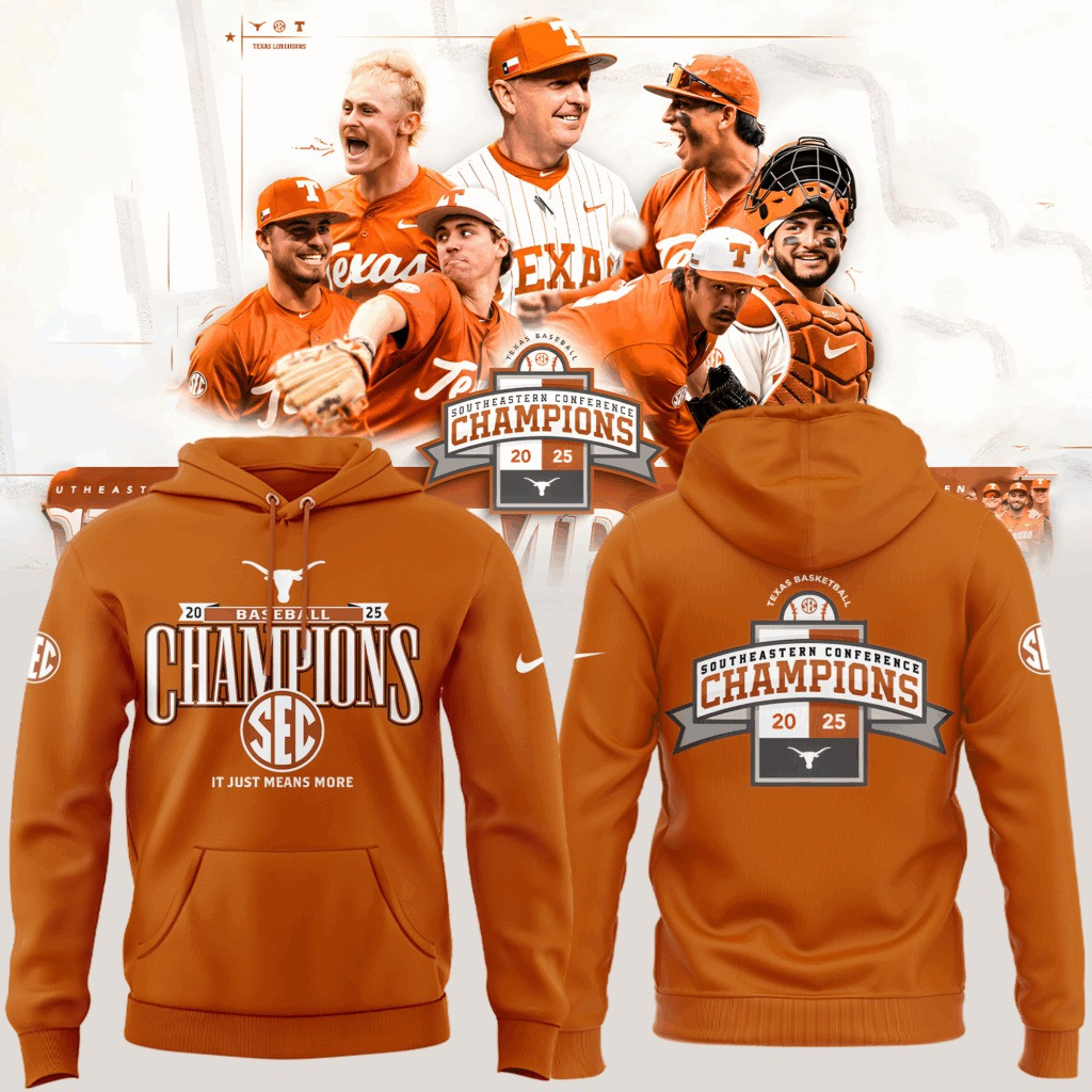 Texas Baseball Southeastern Conference SEC Champions 2025 Hoodie Fan Merch Clothing