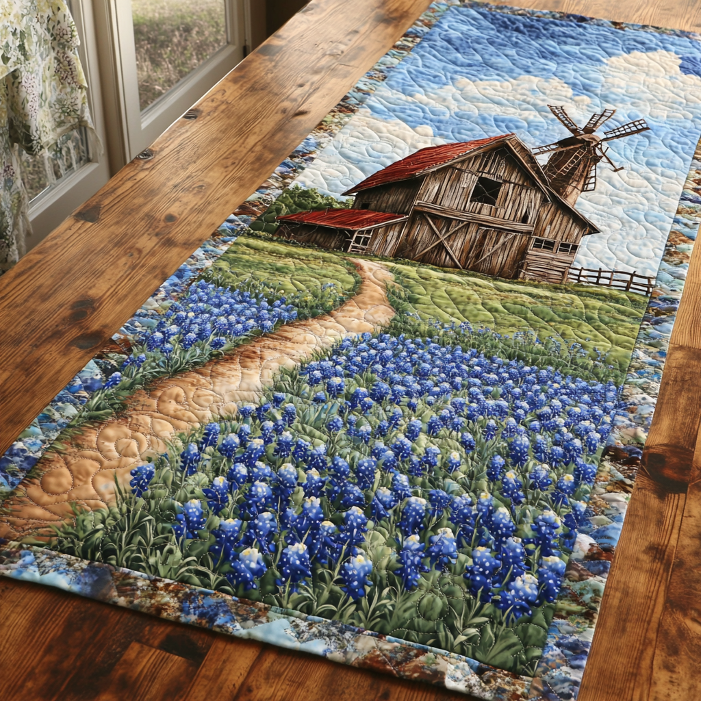 Texas Beauty Quilted Table Runner Dinner Table Decor Ideas Texas Themed Gifts