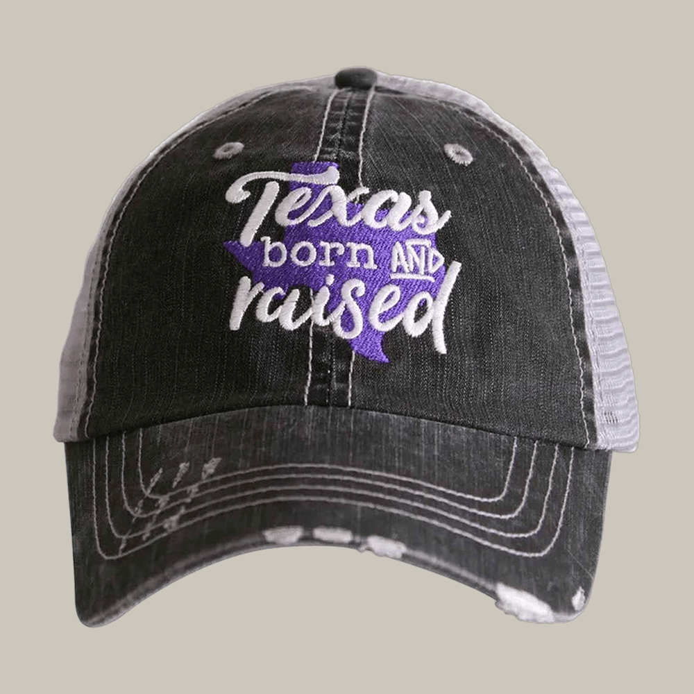 Texas Born And Raised Trucker Hat Witty Sayings Cap Unique Gift For Texans