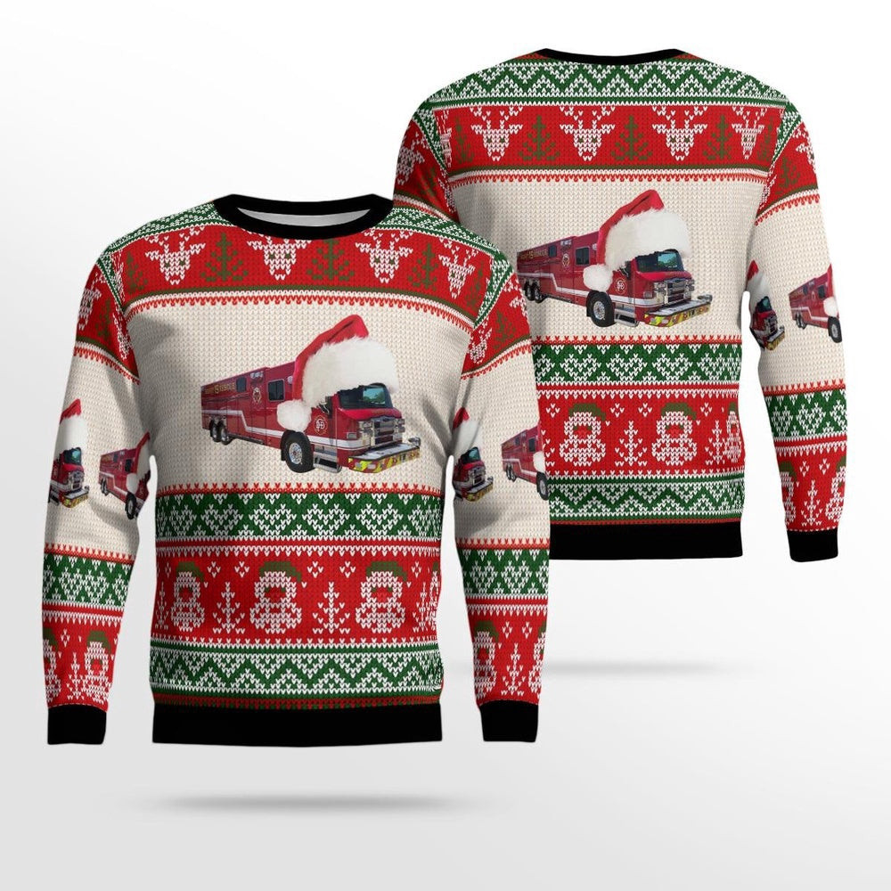 Texas Dallas Fire Station 9 AOP Ugly Sweater Unisex Christmas Gift