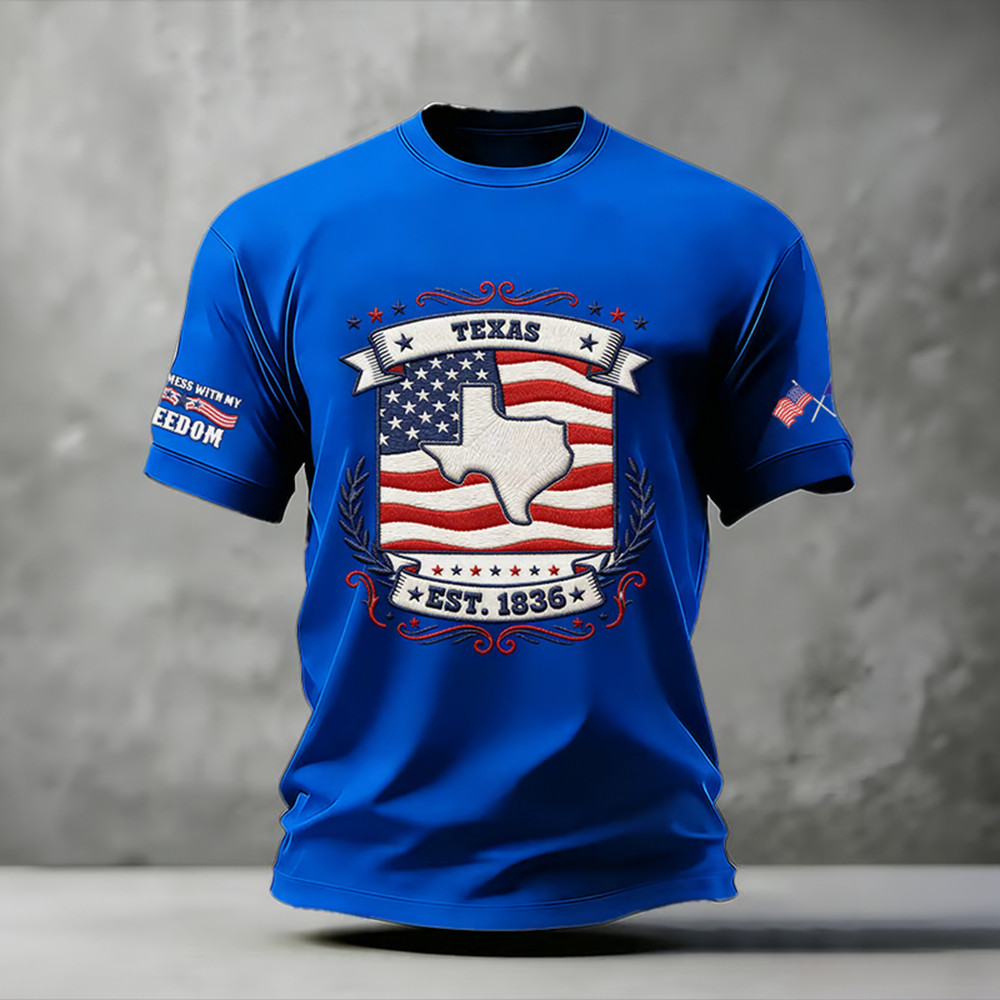 Texas Don't Mess With My Freedom T-Shirt Patriotic Texas Independence Day Clothes