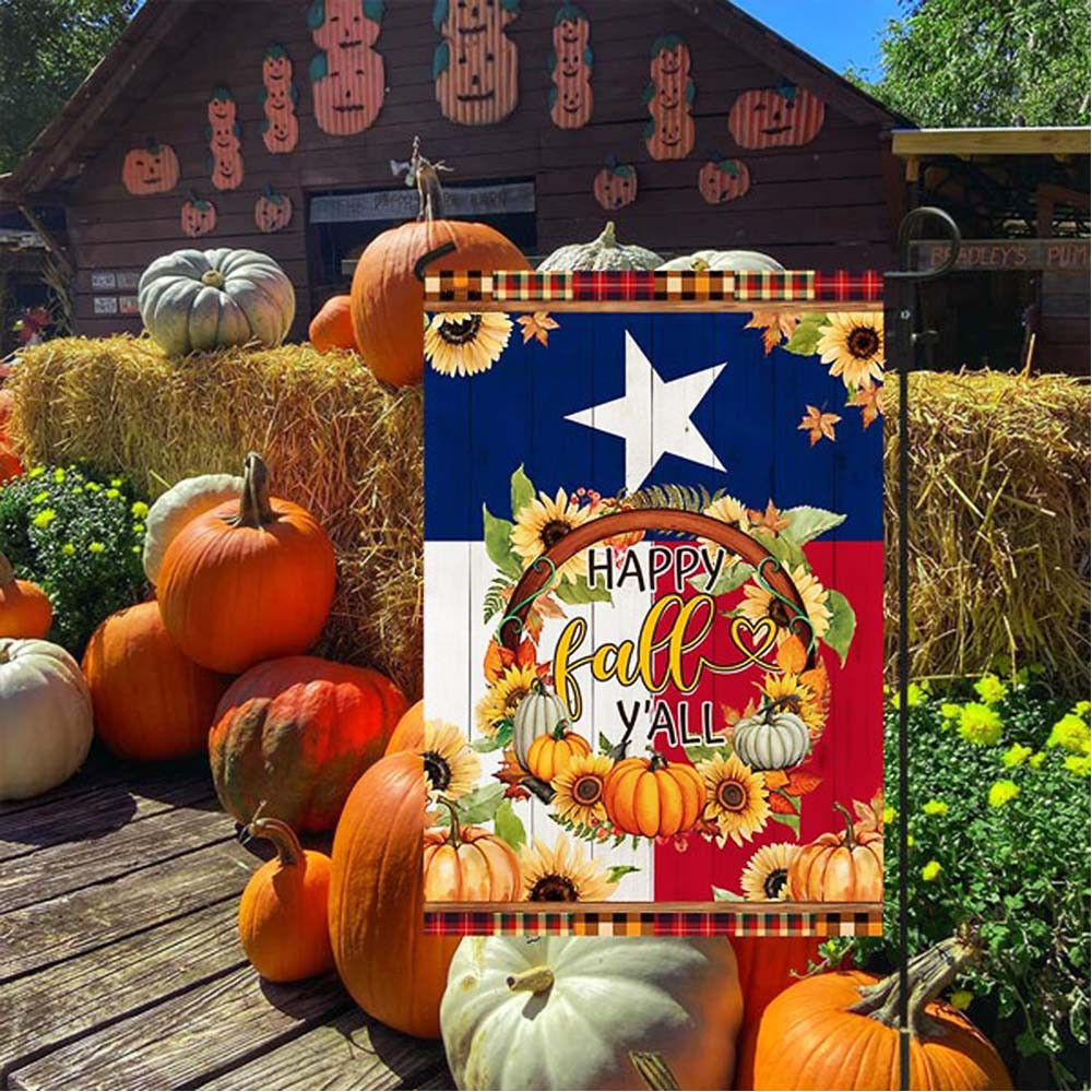 Texas Fall Happy Fall Yall Pumpkins Texas Flag Gift For Texans on Halloween and Thanksgiving Day