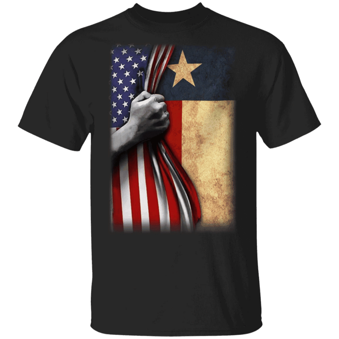 Texas Flag Inside American Flag T-Shirt 4th Of July Shirts Gift For Patriotic Texas Flag Inside American Flag T-Shirt 4th Of July Shirts Gift For Patriotic