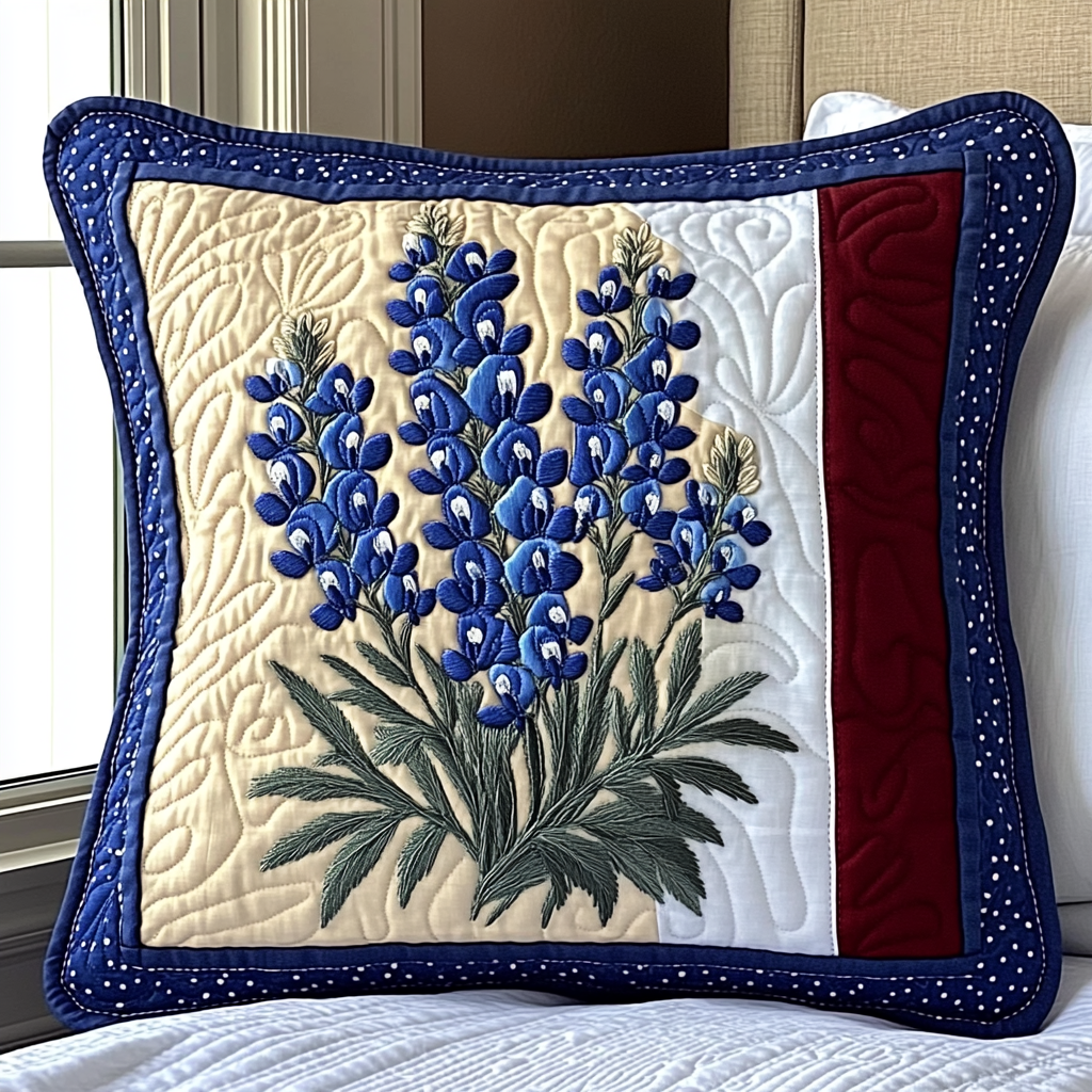 Texas Garden Quilted Pillow Case Decorative Throw Pillow Covers Texas Gifts To Send