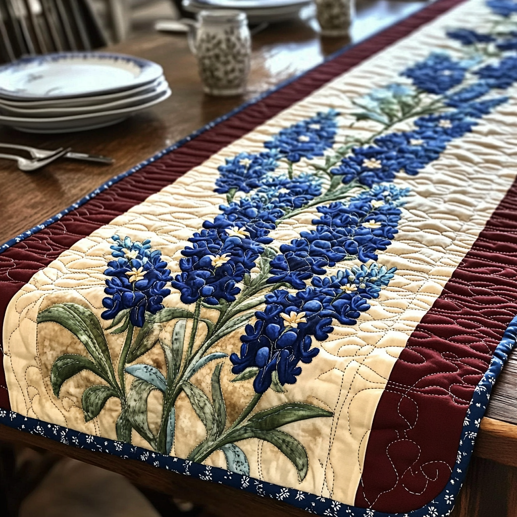 Texas Garden Quilted Table Runner Dinner Table Decor Ideas Texas Gifts To Ship