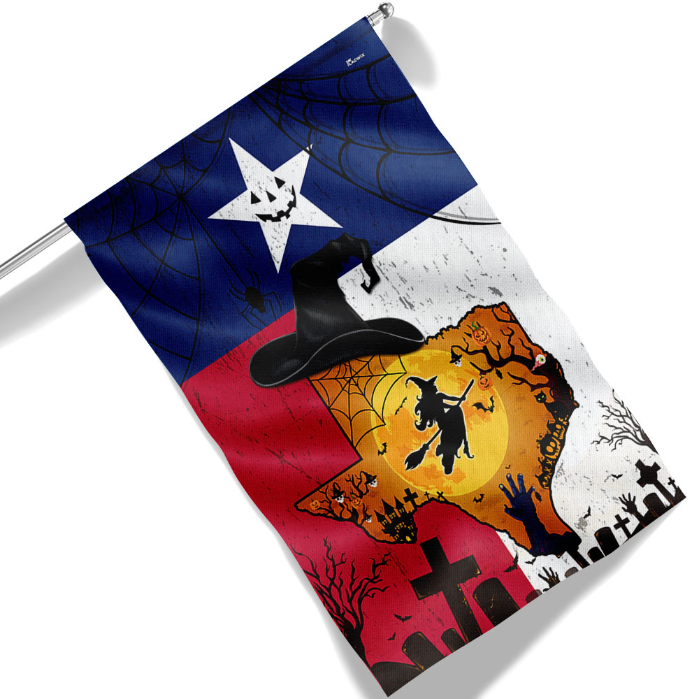 Texas Halloween Flag Halloween Witches Pumpkin Texas Flag