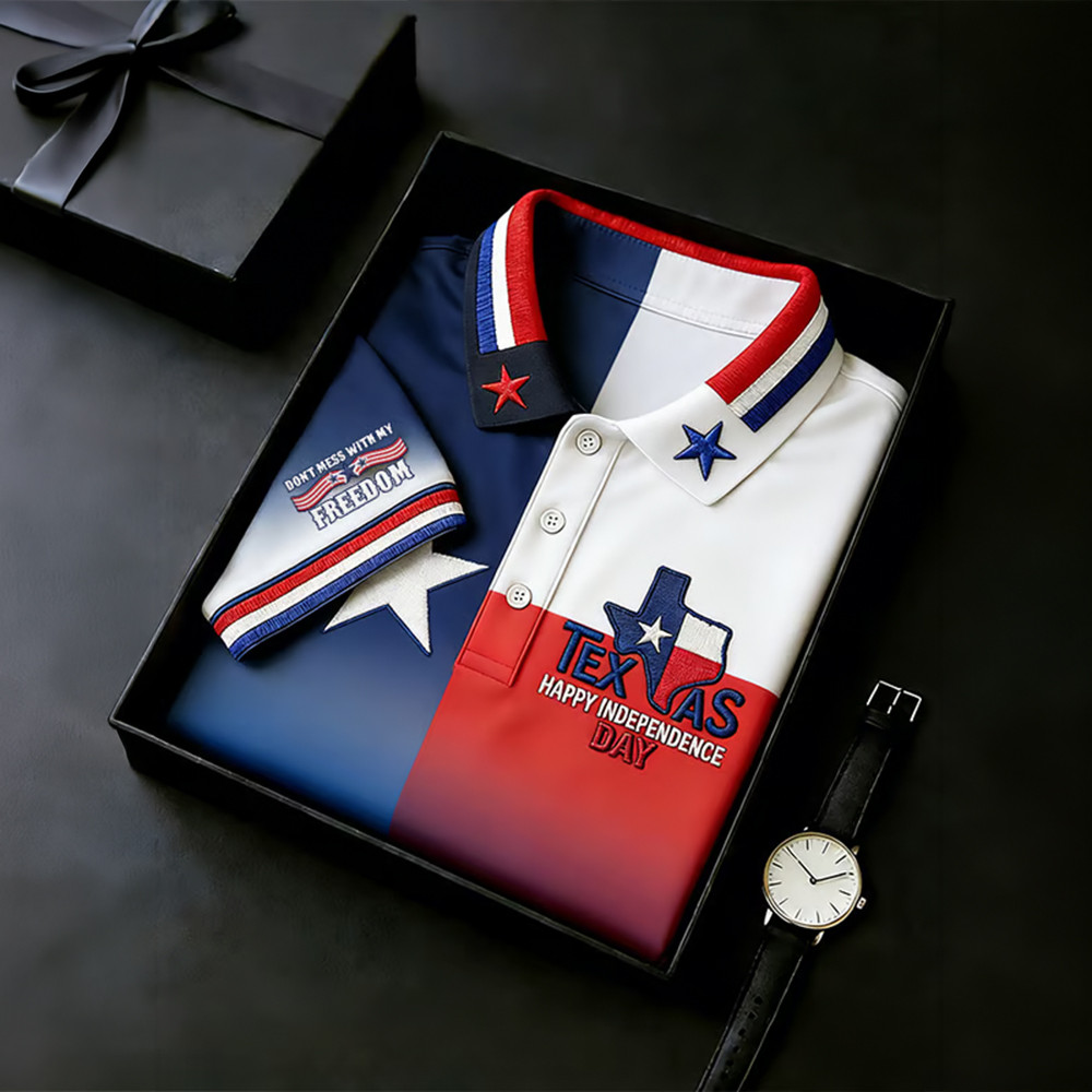 Texas Independence Day Don't Mess With My Freedom Polo Shirt Texas 190th Anniversary Shirt