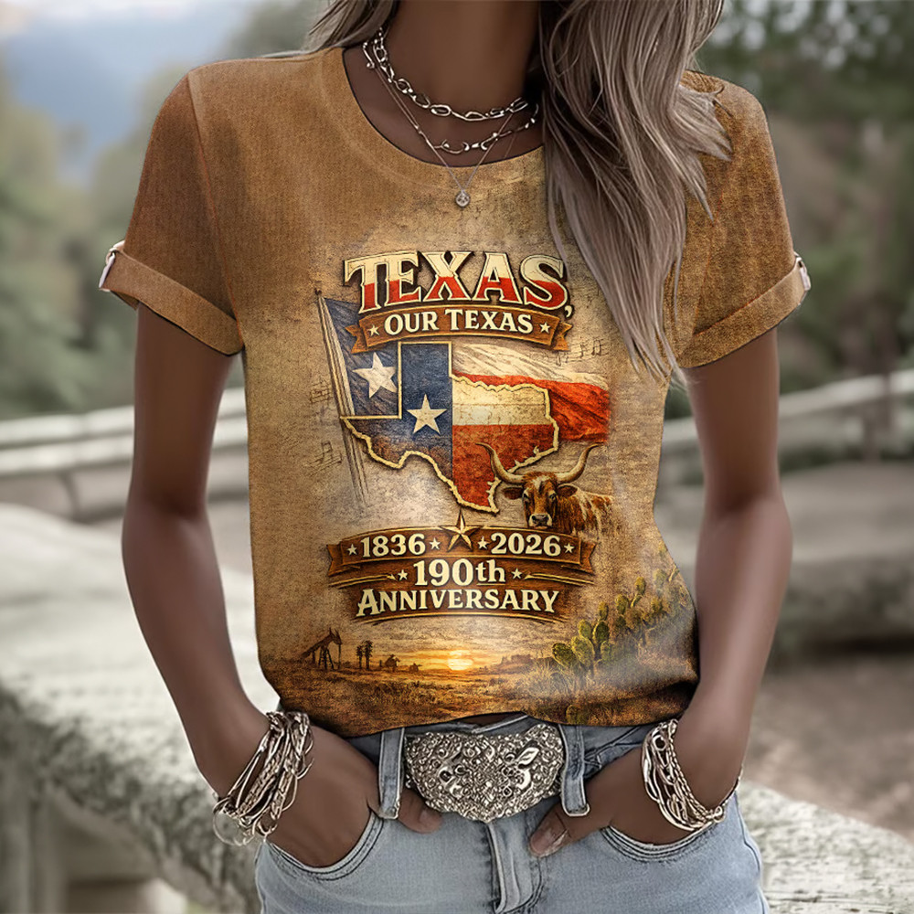 Texas Independence Day Texas Our Texas 1836 2026 190th Anniversary T-Shirt Texas Strong Shirt
