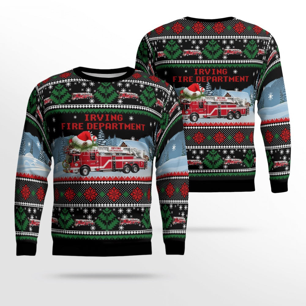 Texas Irving Fire Department Xmas Unisex Sweater Christmas Gifts For Men Women