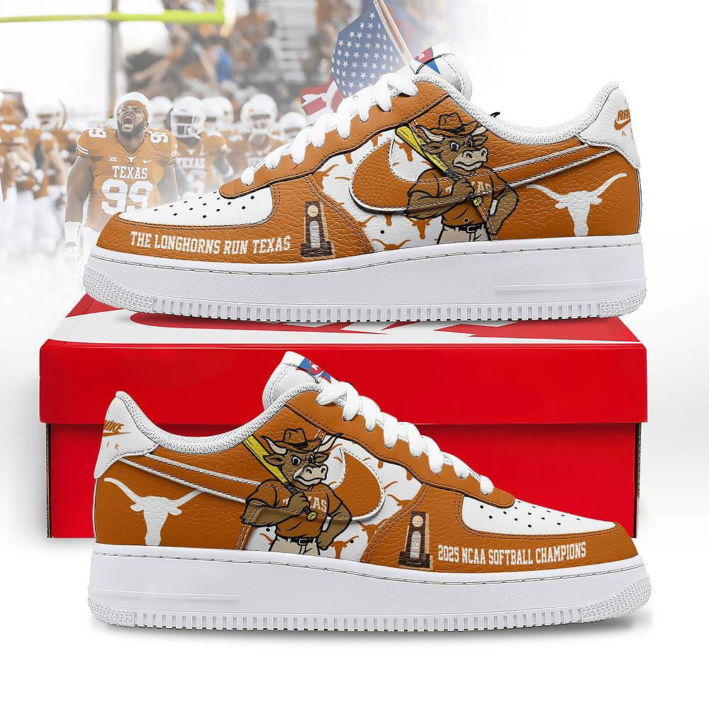 Texas Longhorns 2025 NCAA Softball Champions Air Force 1 Sneaker Best Gift For Fans