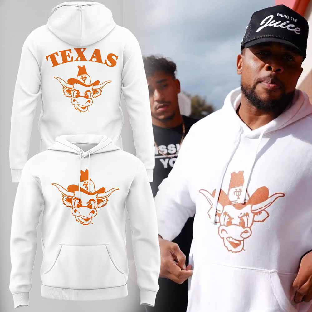 Texas Longhorns 2025 New Design White Hoodie Presents For Football Fans