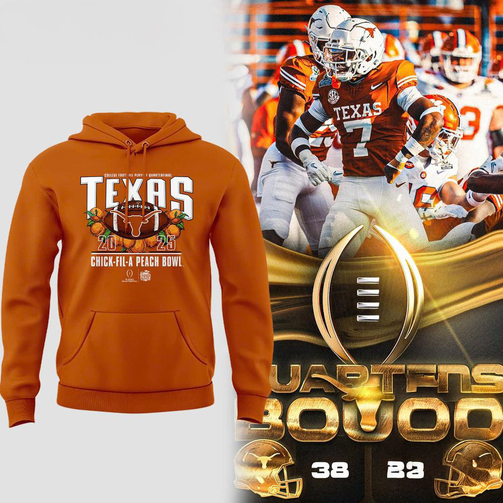 Texas Longhorns 2025 Peach Bowl Hoodie Football Fan Gift Ideas