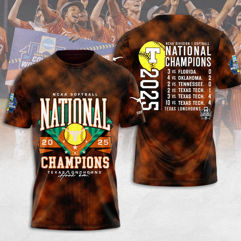 Texas Longhorns 2025 Softball National Champions Hook 'Em Women's T-Shirt Unique Gifts For Fan Lovers