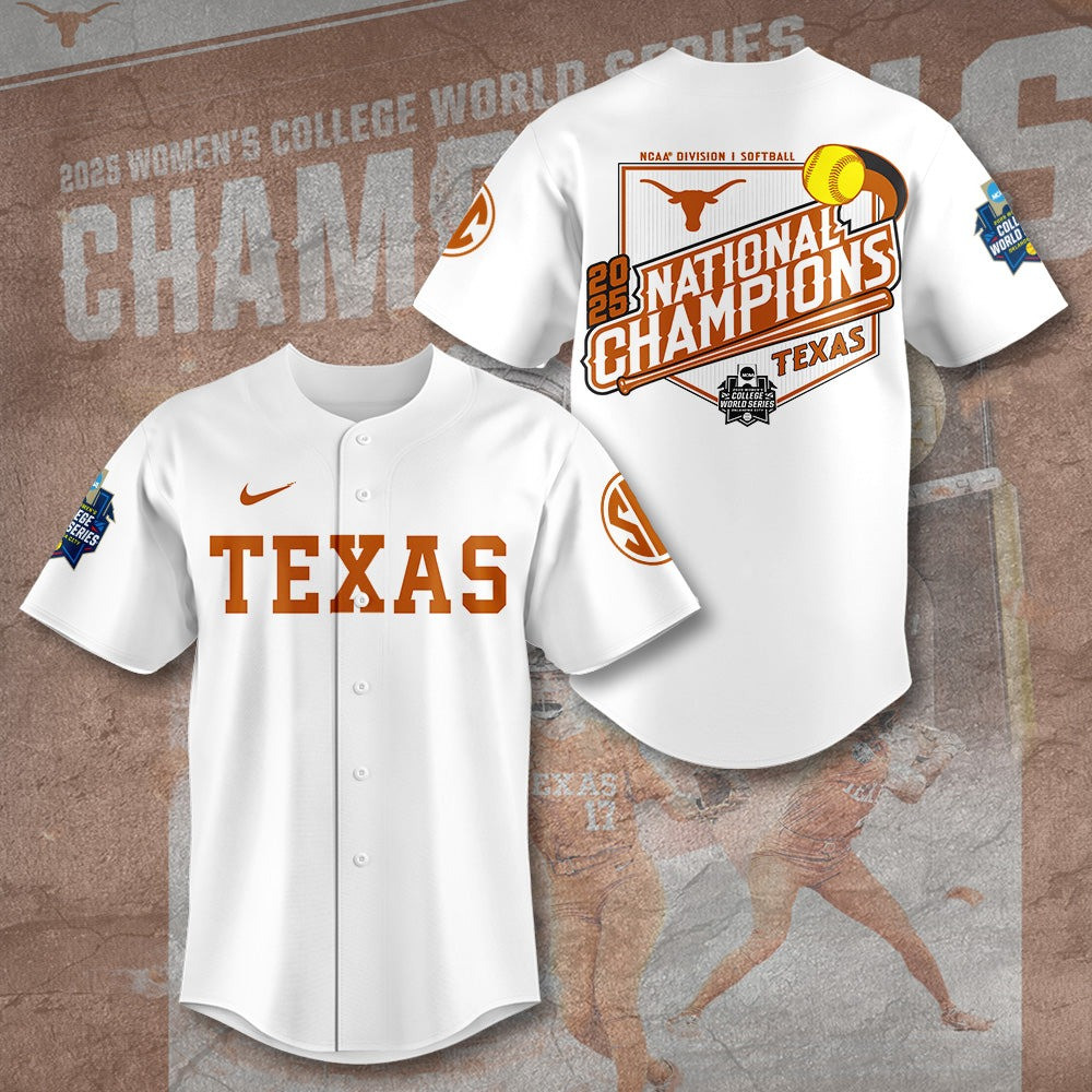 Texas Longhorns 2025 Women's Softball National Champions Jersey Gifts For Women