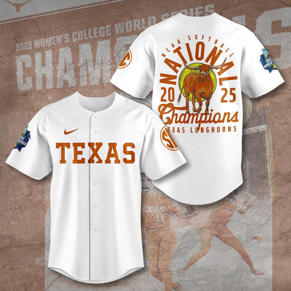 Texas Longhorns 2025 Women's Softball National Champions Jersey Softball Lovers Gifts