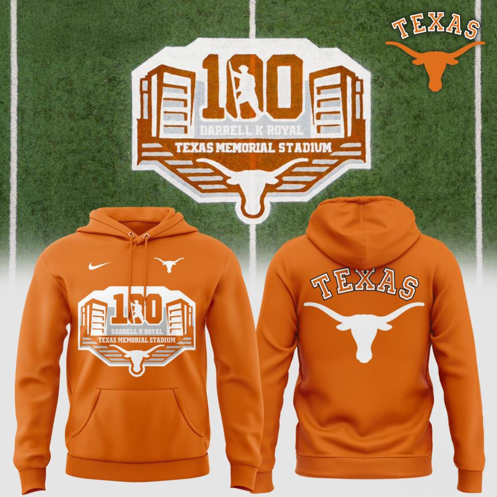 Texas Longhorns Celebrating 100 Years Of Darrell K Royal-Texas Memorial Stadium Hoodie Fan Gift