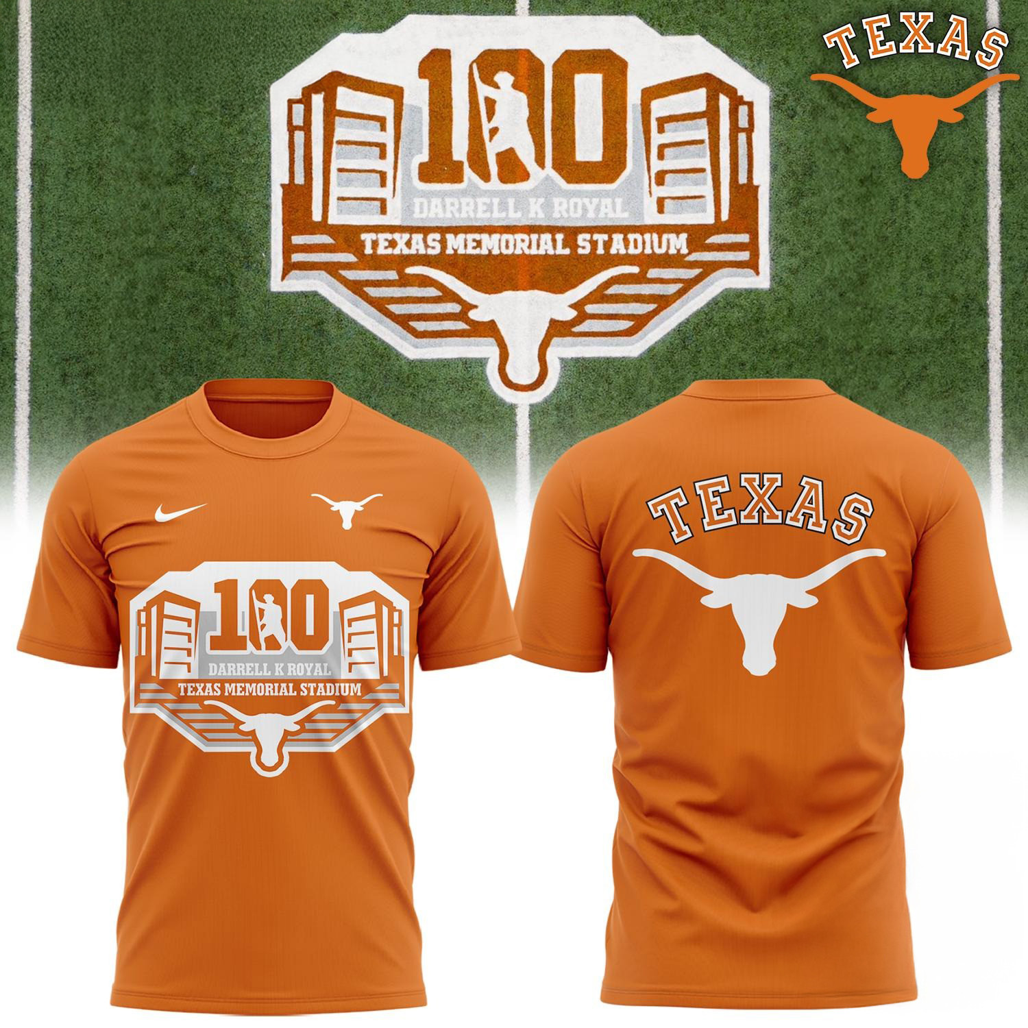 Texas Longhorns Celebrating 100 Years Of Darrell K Royal-Texas Memorial Stadium Shirt Fan Gift