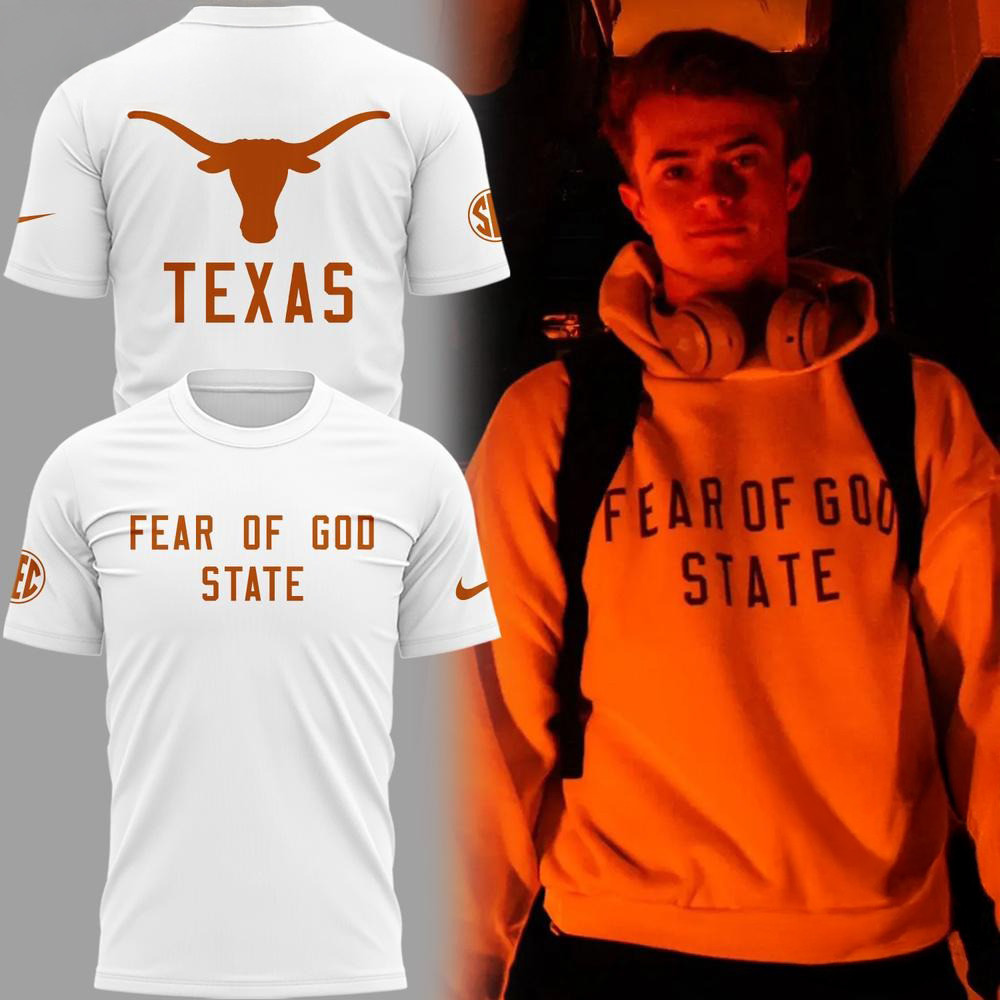 Texas Longhorns Fear Of God State Orange Limited Edition Shirt Gifts For Football Fan