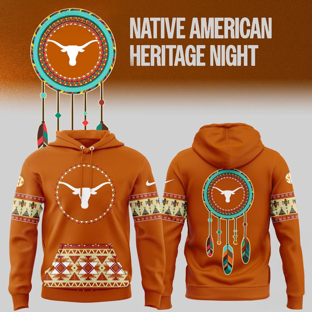 Texas Longhorns Football Native American Heritage Hoodie Football Fan Gift Ideas