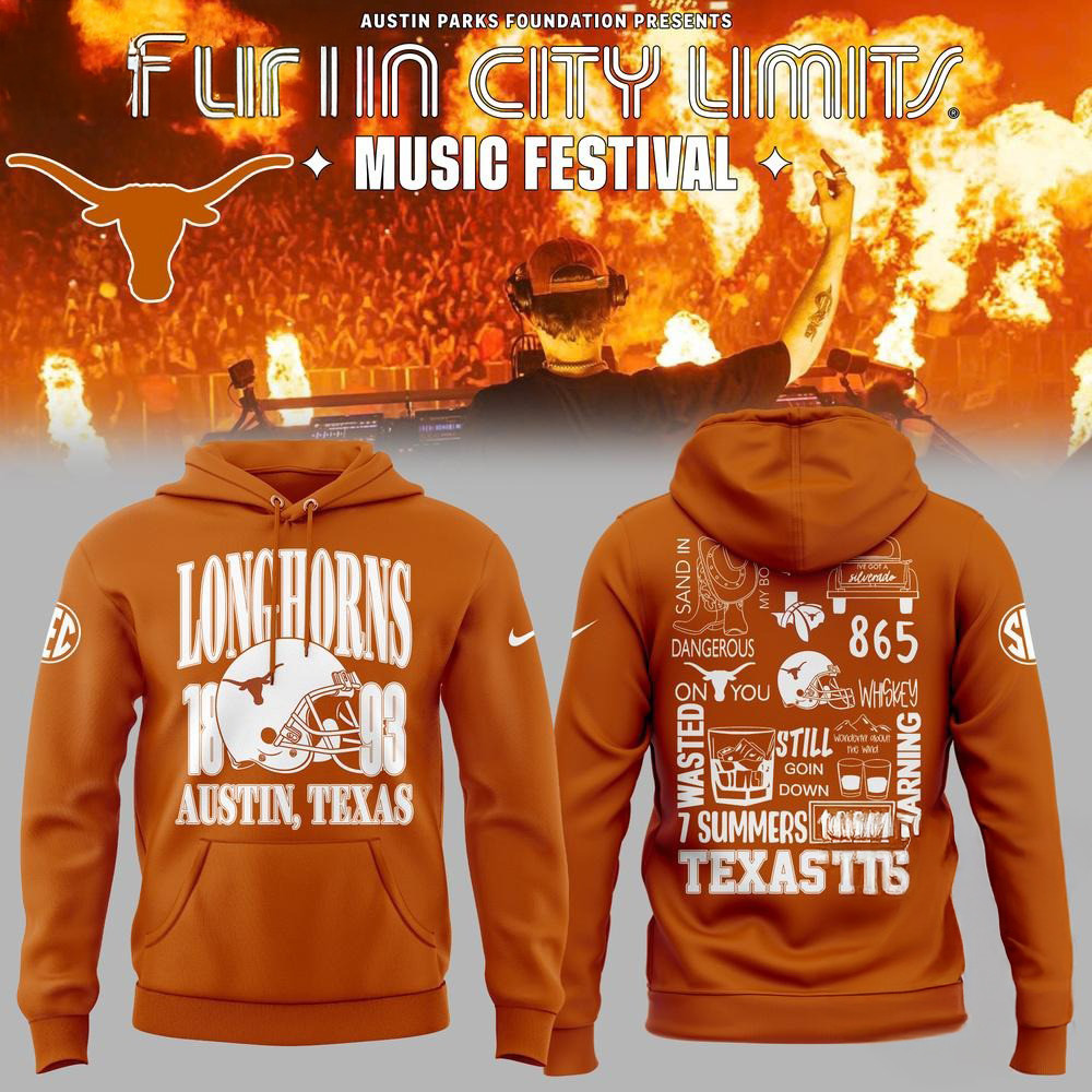 Texas Longhorns Football x Austin City Festival Hoodie Gift Ideas For Football Lovers