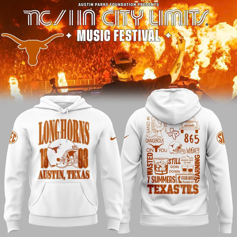 Texas Longhorns Football x Austin City Festival Limited New Hoodie Football Fan Gift Ideas