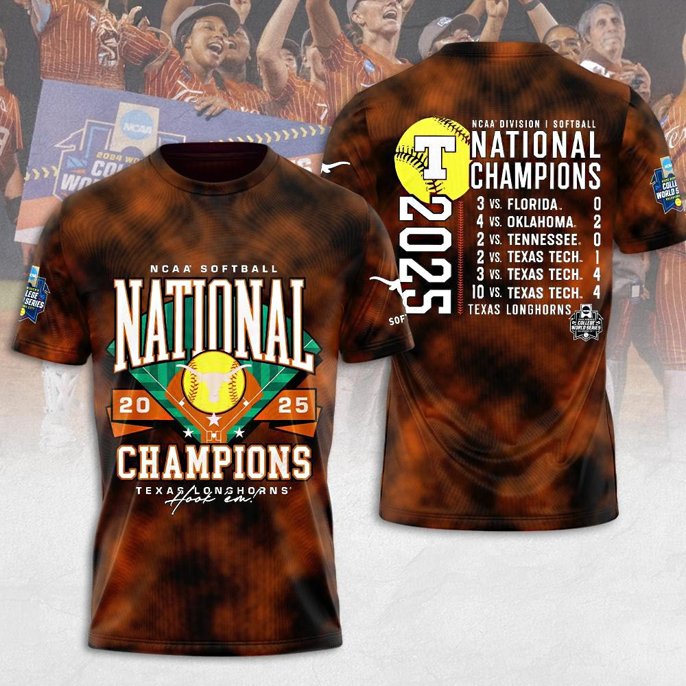 Texas Longhorns Softball National Champions 2025 Special T-Shirt Gifts For Softball Fans