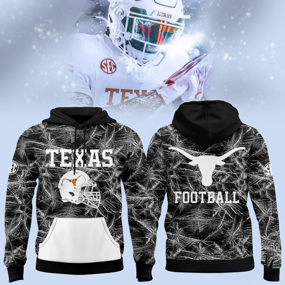 Texas Longhorns The Icy Limited Edition Black Hoodie Presents For Football Lovers