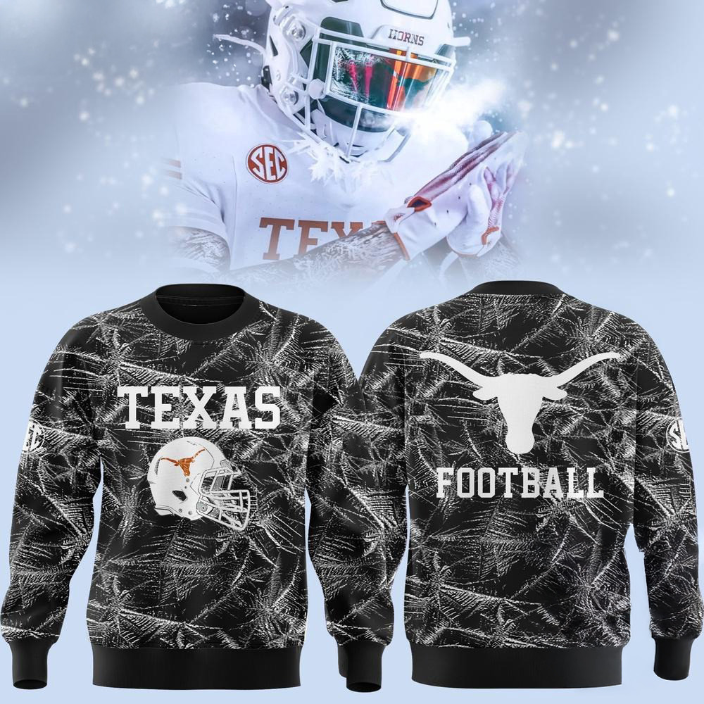 Texas Longhorns The Icy Limited Edition Black Sweatshirt Presents For Football Lovers