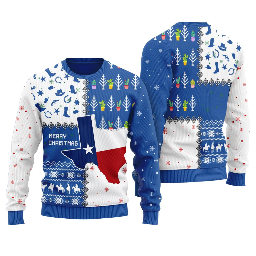 Texas Merry Christmas Ugly Sweater For Women Holiday Gift Merch That Everyone Will Adore