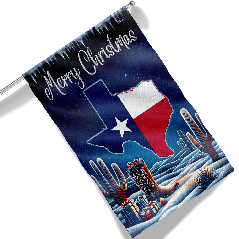 Texas Merry Christmas Y All Flag