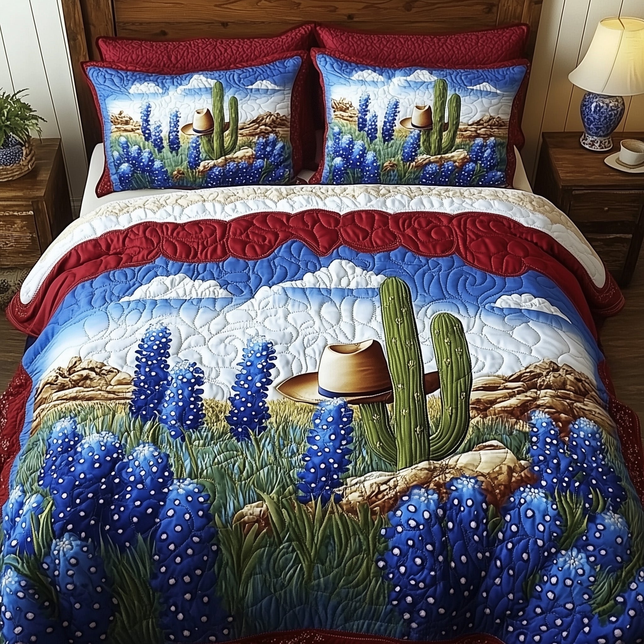 Texas Pride Quilted Bedding Set Duvet Cover Bedspread Texas Gifts For Him