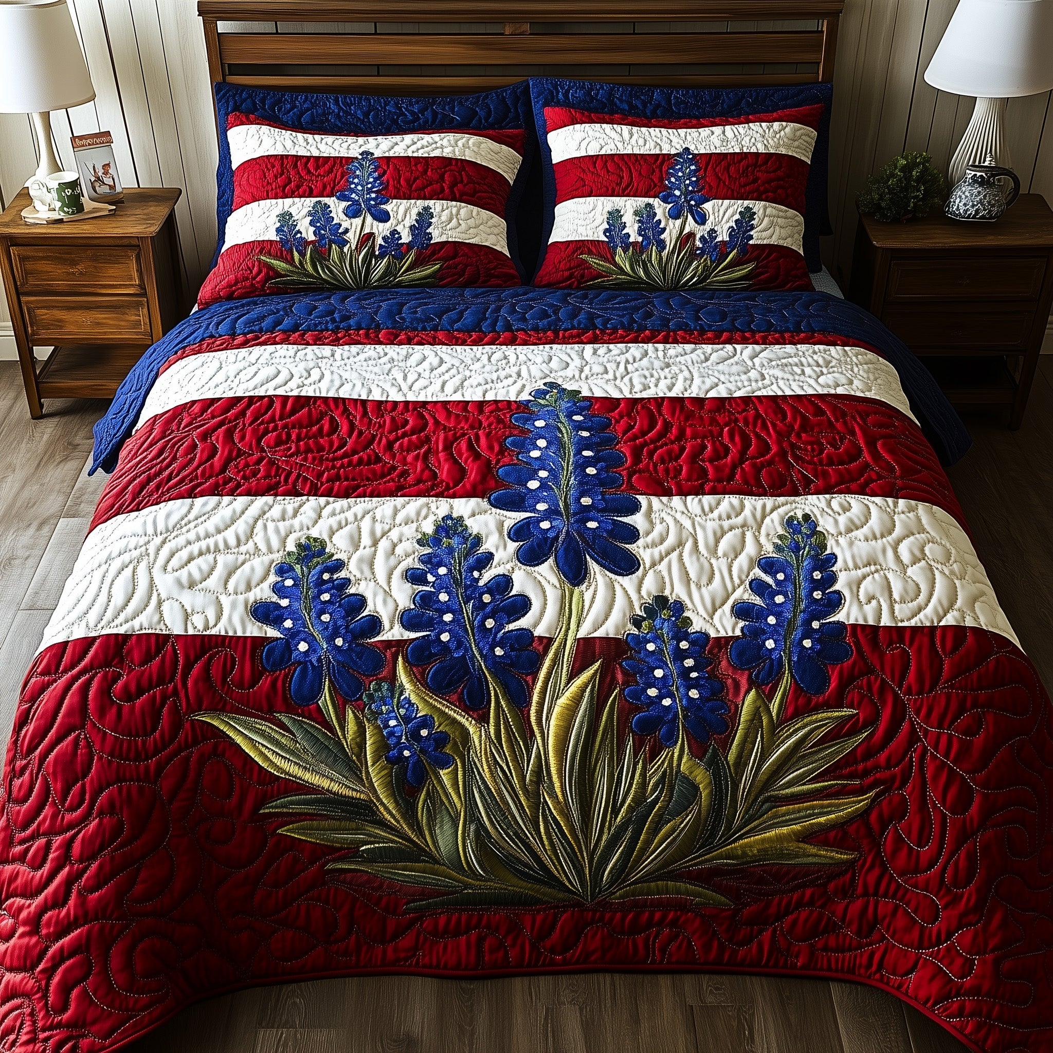 Texas Pride Quilted Bedding Set Duvet Cover Bedspread Texas Gifts For Men