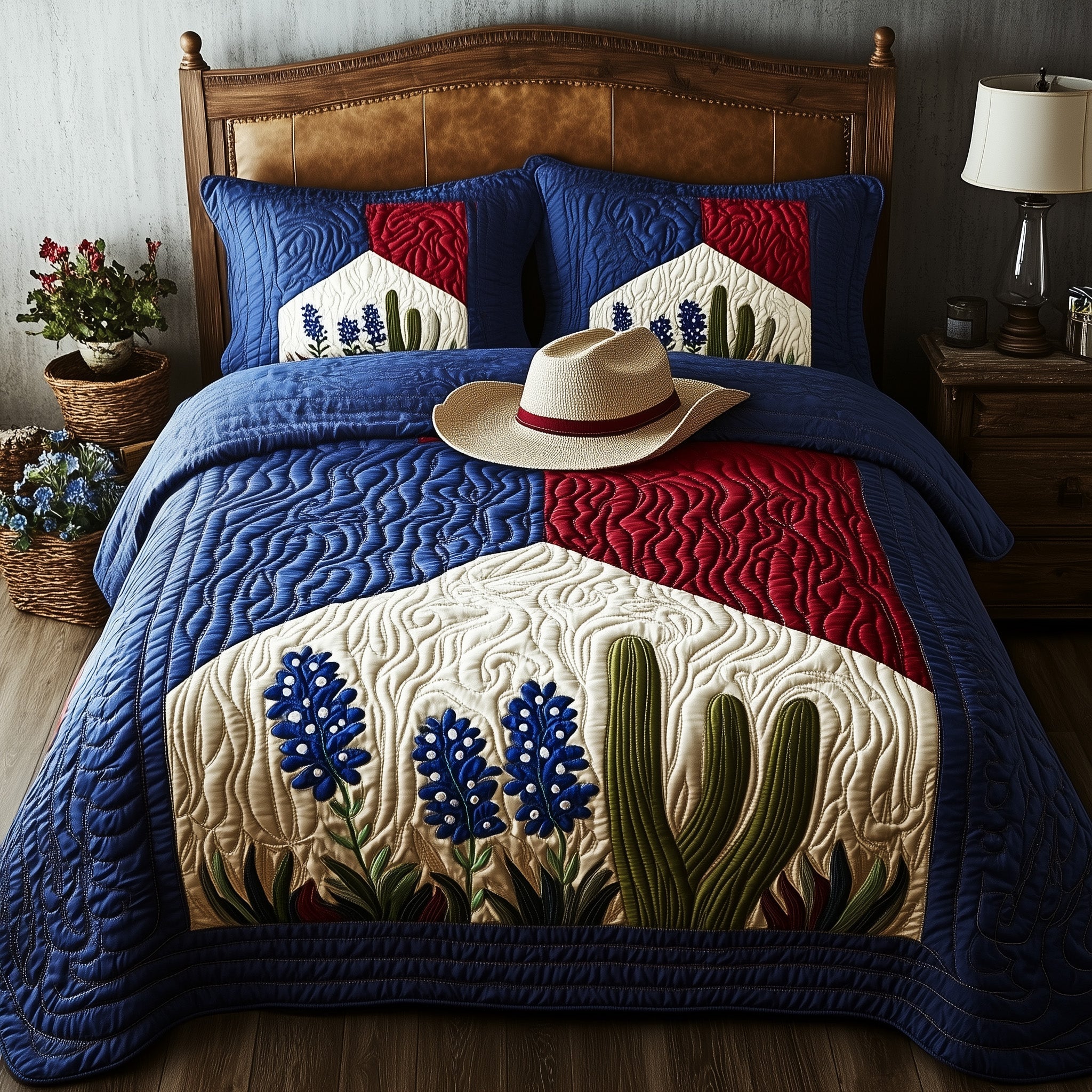 Texas Pride Quilted Bedding Set Duvet Cover Merchandise Texas Gifts For Out Of Towners