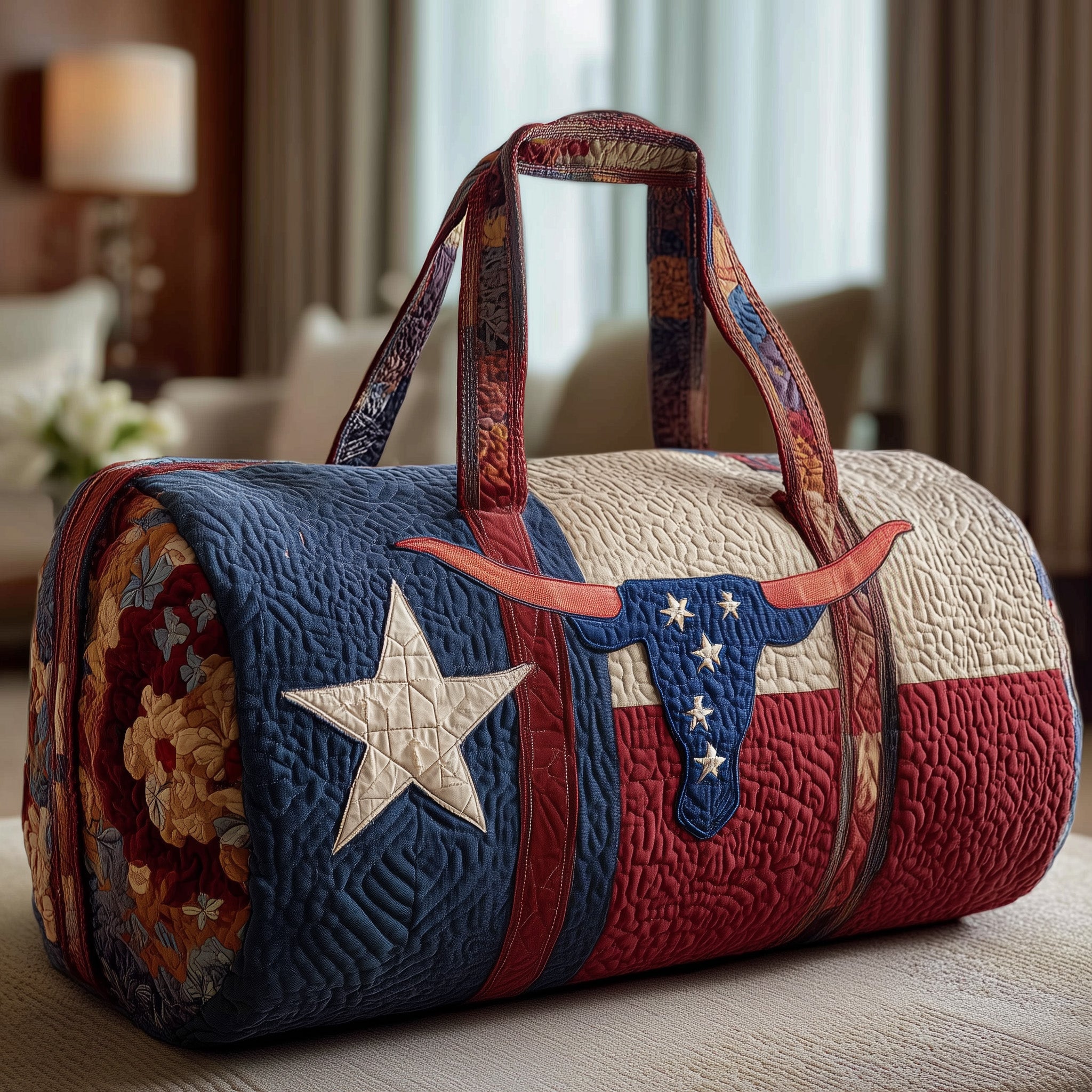 Texas Pride Quilted Duffle Bag Summer Vacation Essential
