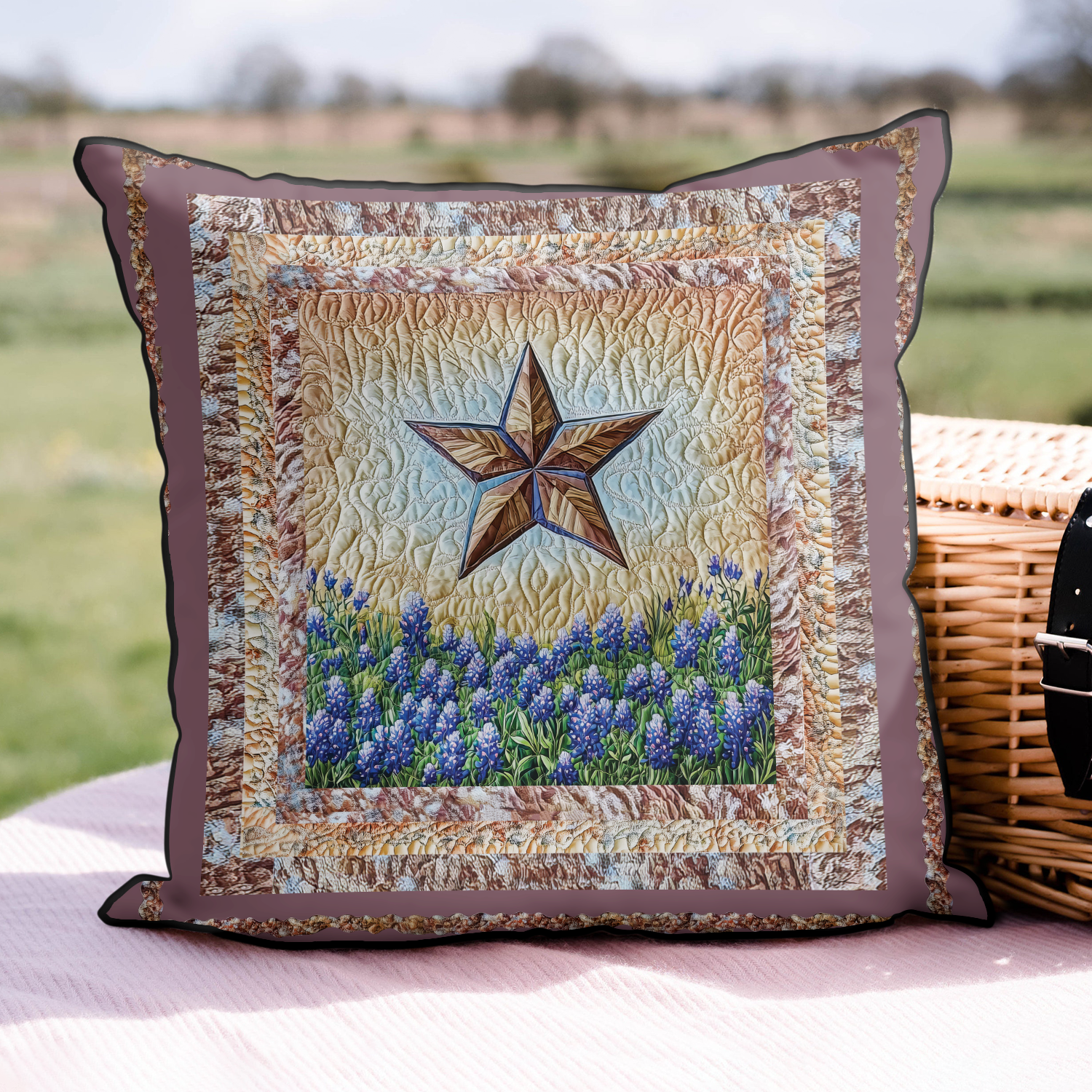 Texas Pride Quilted Pillow Case Throw Pillow Covers Texas Gifts For Adults