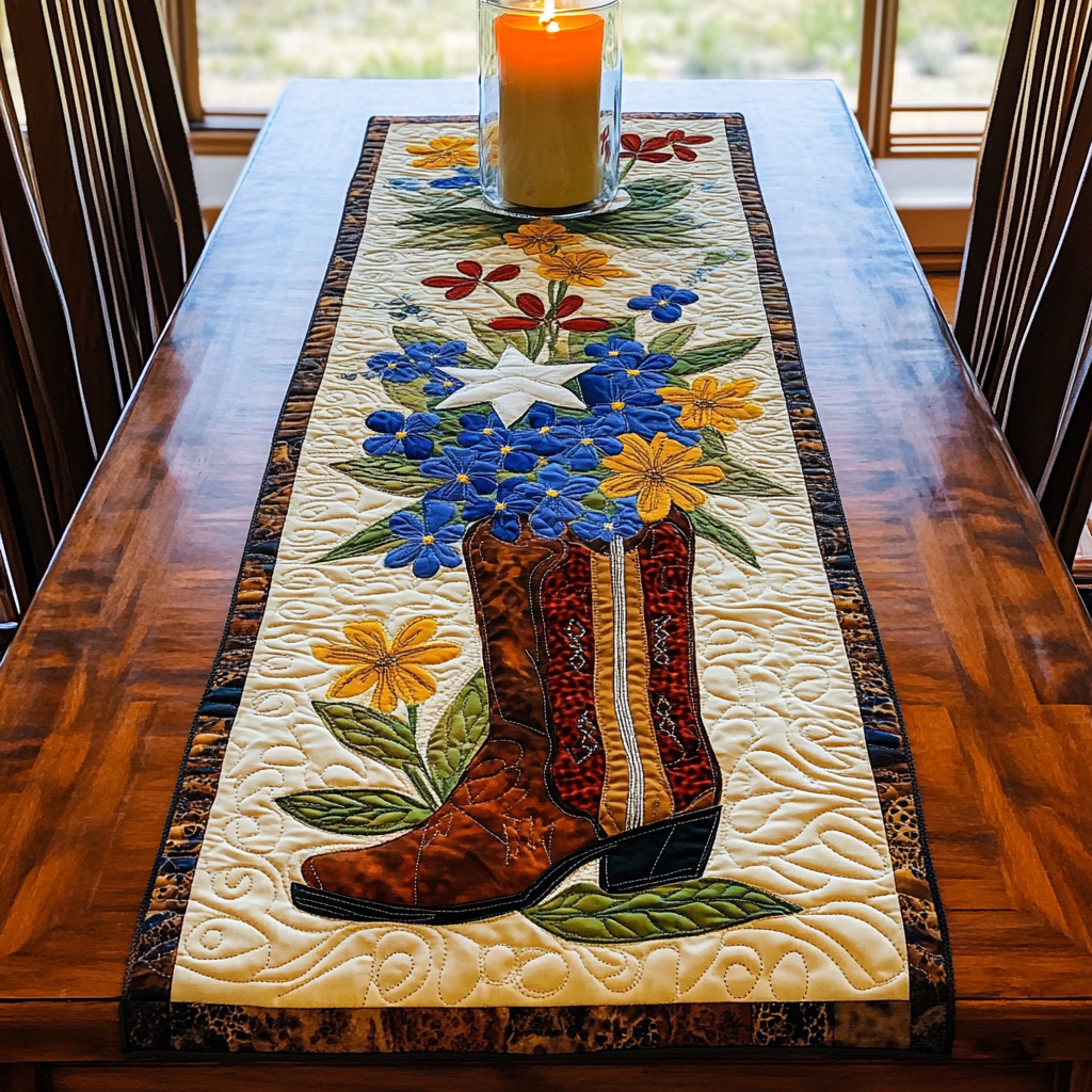 Texas Pride Quilted Table Runner Dining Table Decor Ideas Texas Gift Ideas