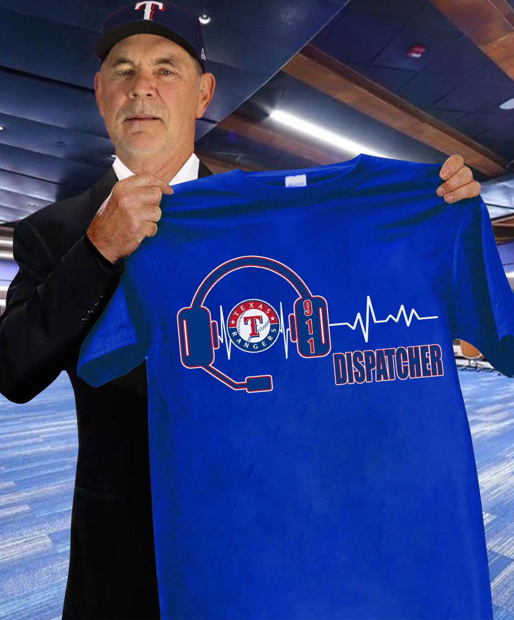 Texas Rangers 911 Dispatcher T-Shirt Honor 911 Dispatcher Texas Rangers Baseball Fan Gifts