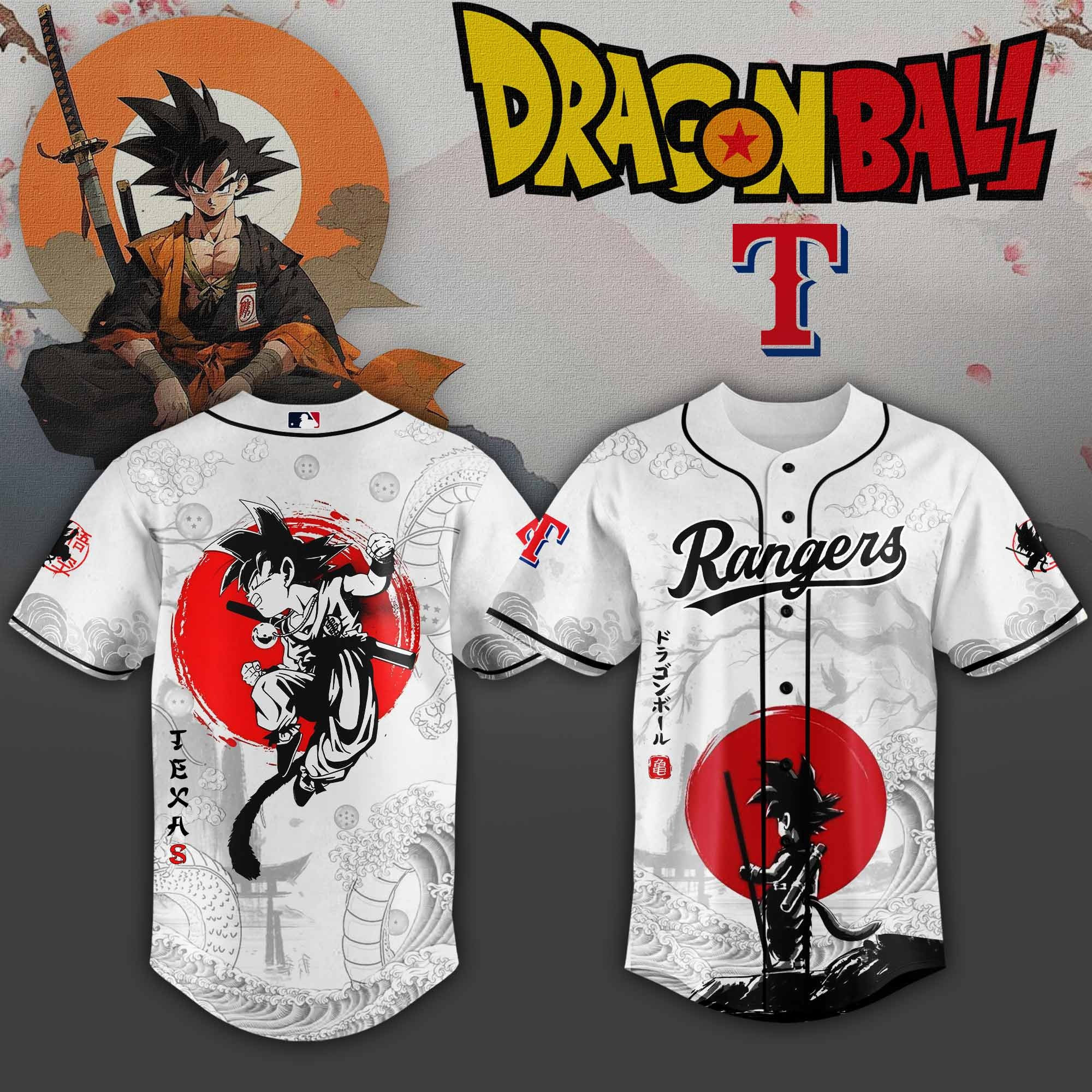 Texas Rangers Dragon Ball 2025 Japan Jersey Best Gifts For Baseball Fans