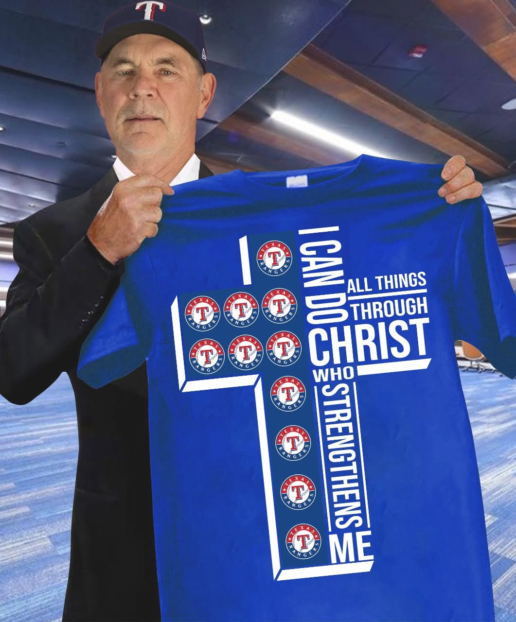 Texas Rangers Fath T-Shirt I Can Do All Things Through Christ Who Strengthens Me Fan Gifts