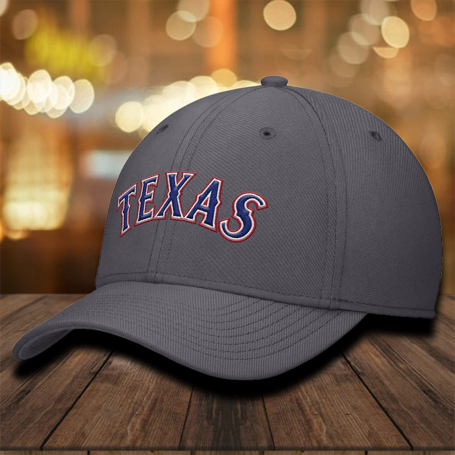Texas Rangers Gray Swoosh Performance Flex Hat Gifts For Baseball Fans