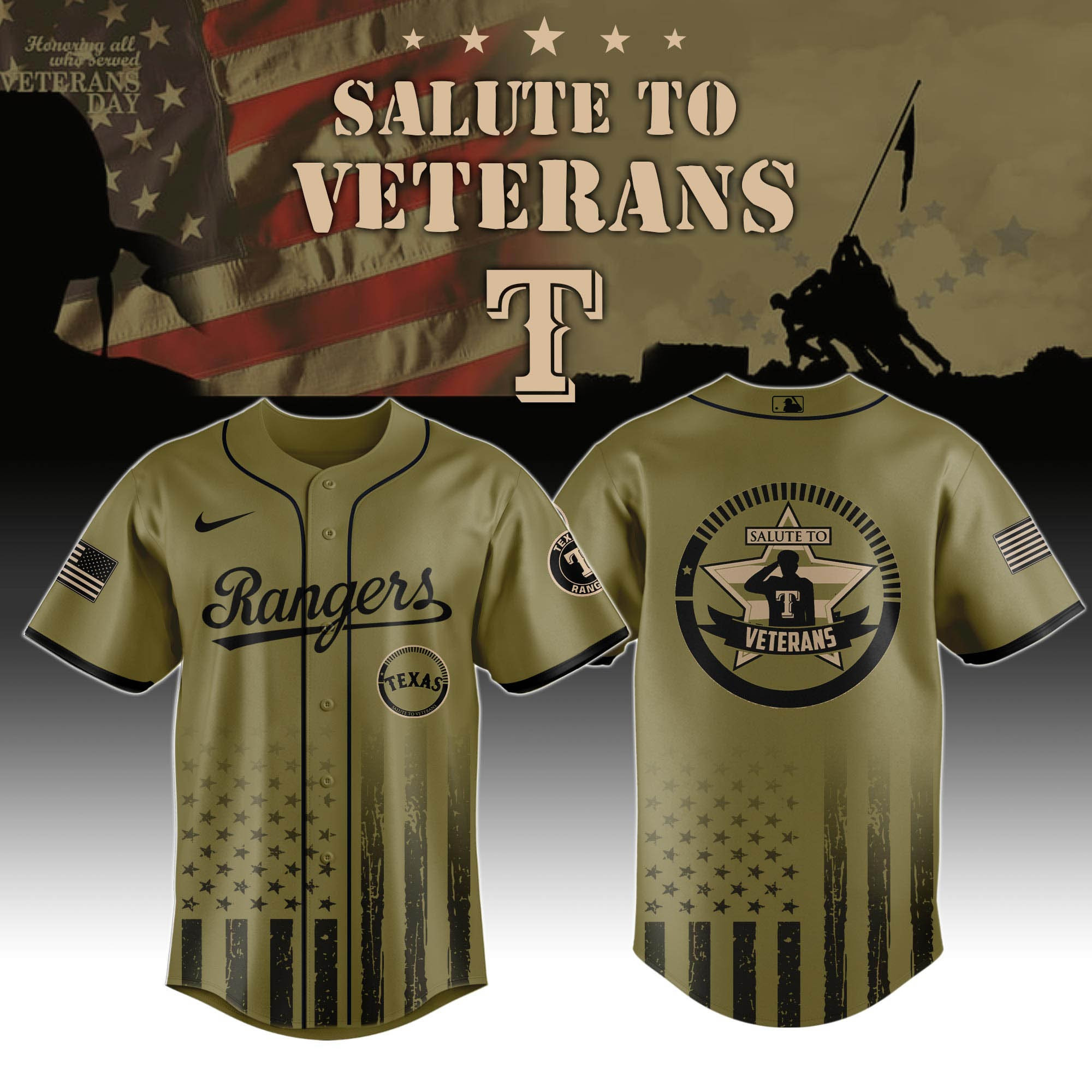Texas Rangers MLB x United States Coast Guard Military Appreciation Night Jersey Fans Gifts