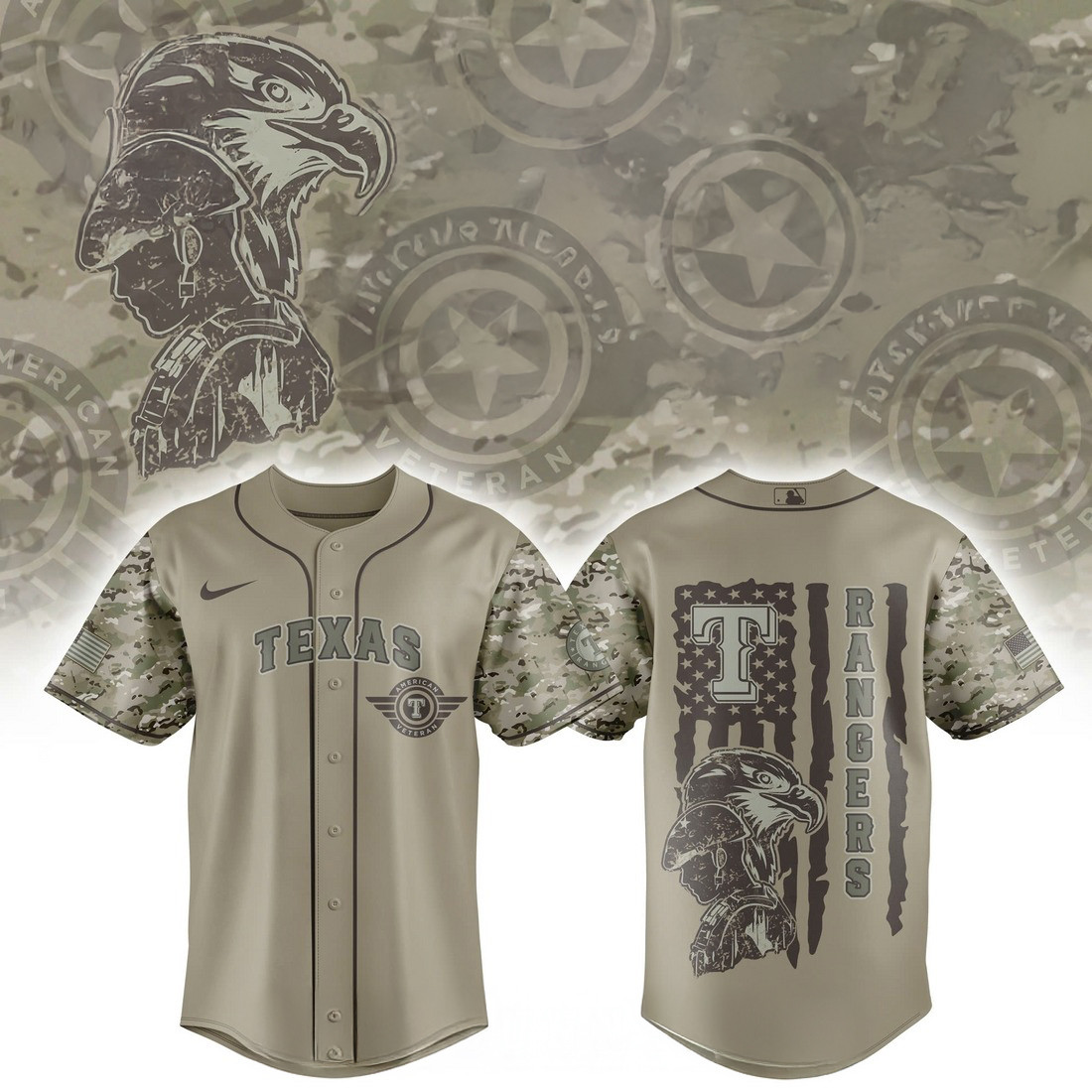 Texas Rangers MLB x Veteran U.S 2025 Baseball Jersey Gift For Baseball Fans