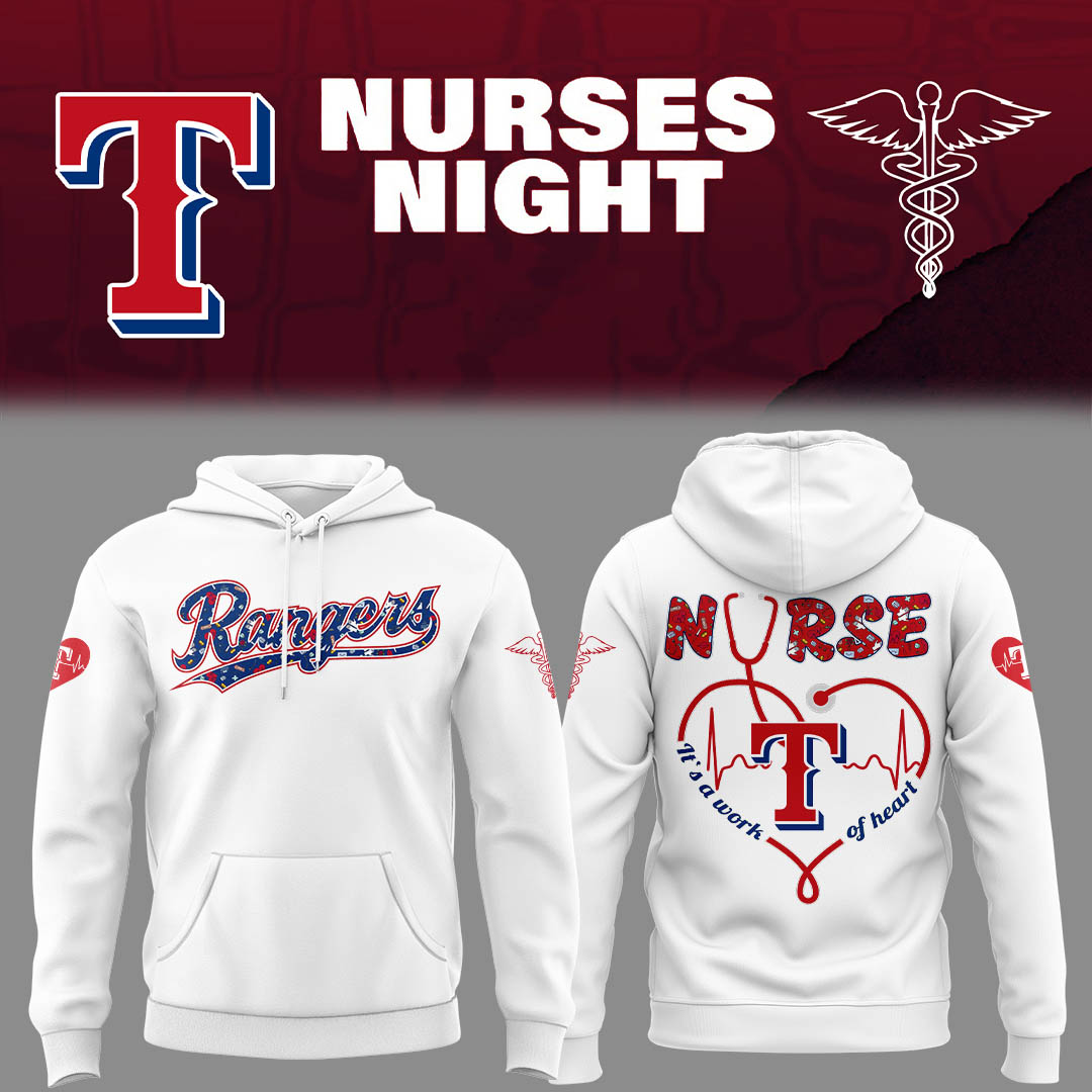 Texas Rangers Nurses Night Hoodie Gifts For Baseball Players Gift For Baseball Lover