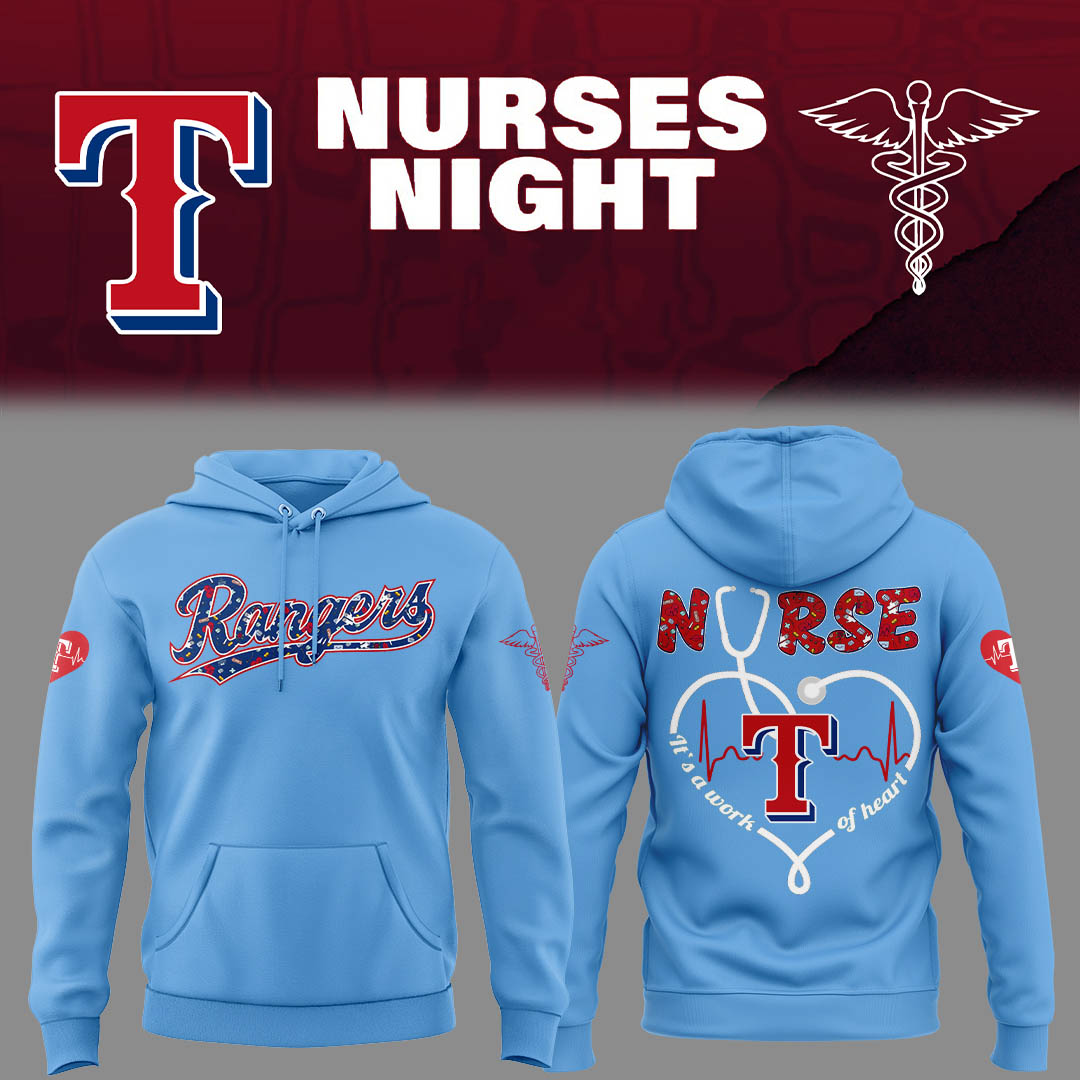 Texas Rangers Nurses Night Hoodie Gifts For Baseball Players Gifts For Baseball Players
